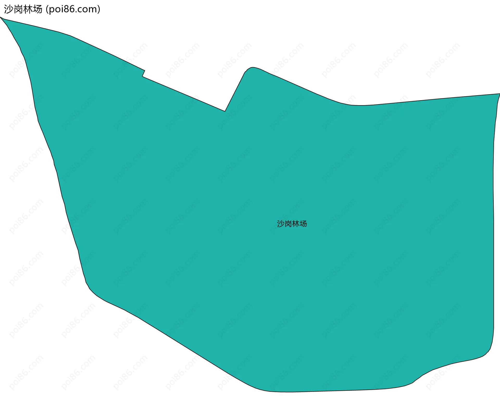 沙岗林场边界地图