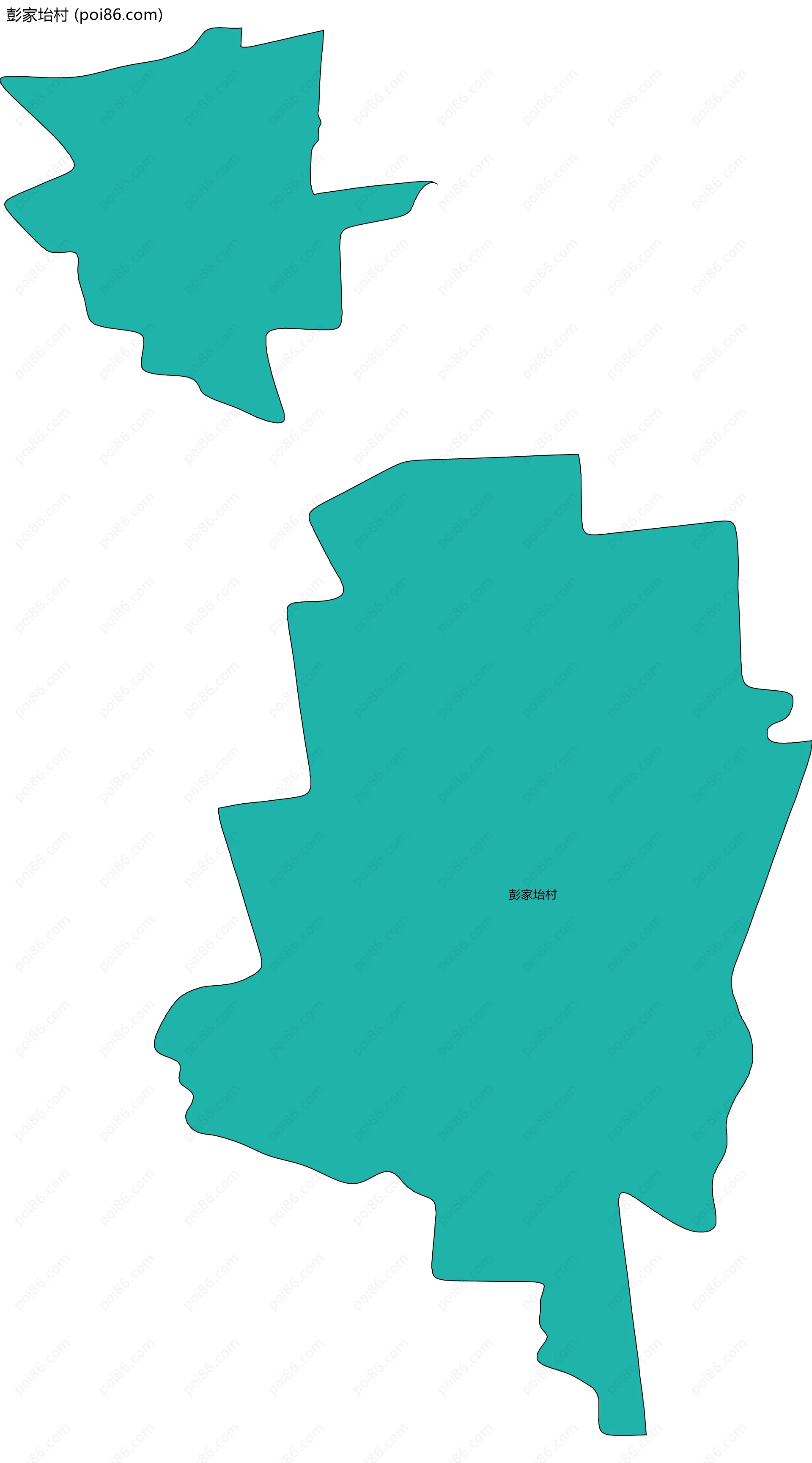 彭家坮村边界地图