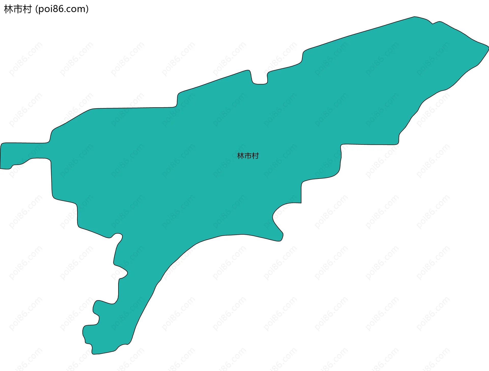 林市村边界地图