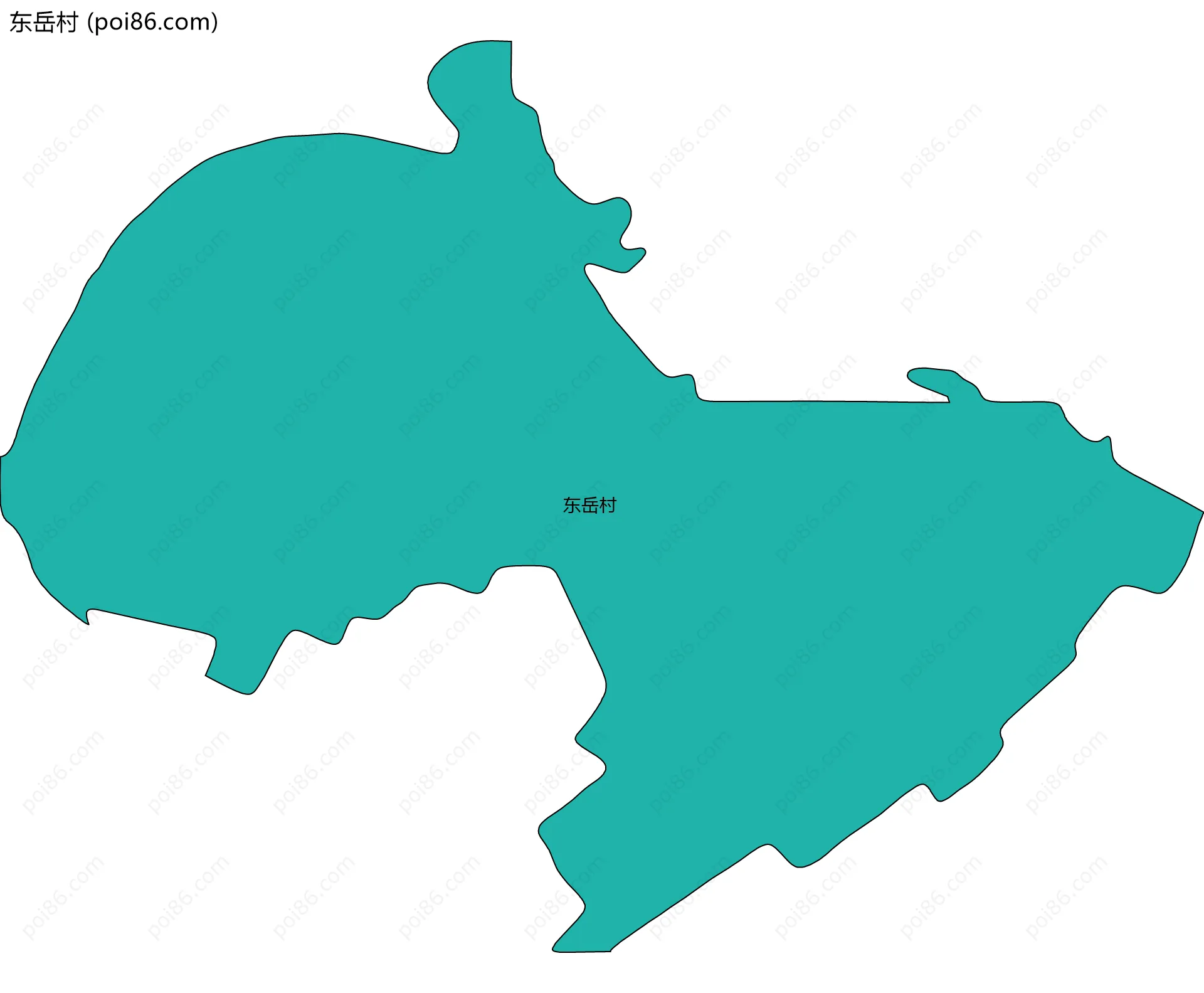 东岳村边界地图