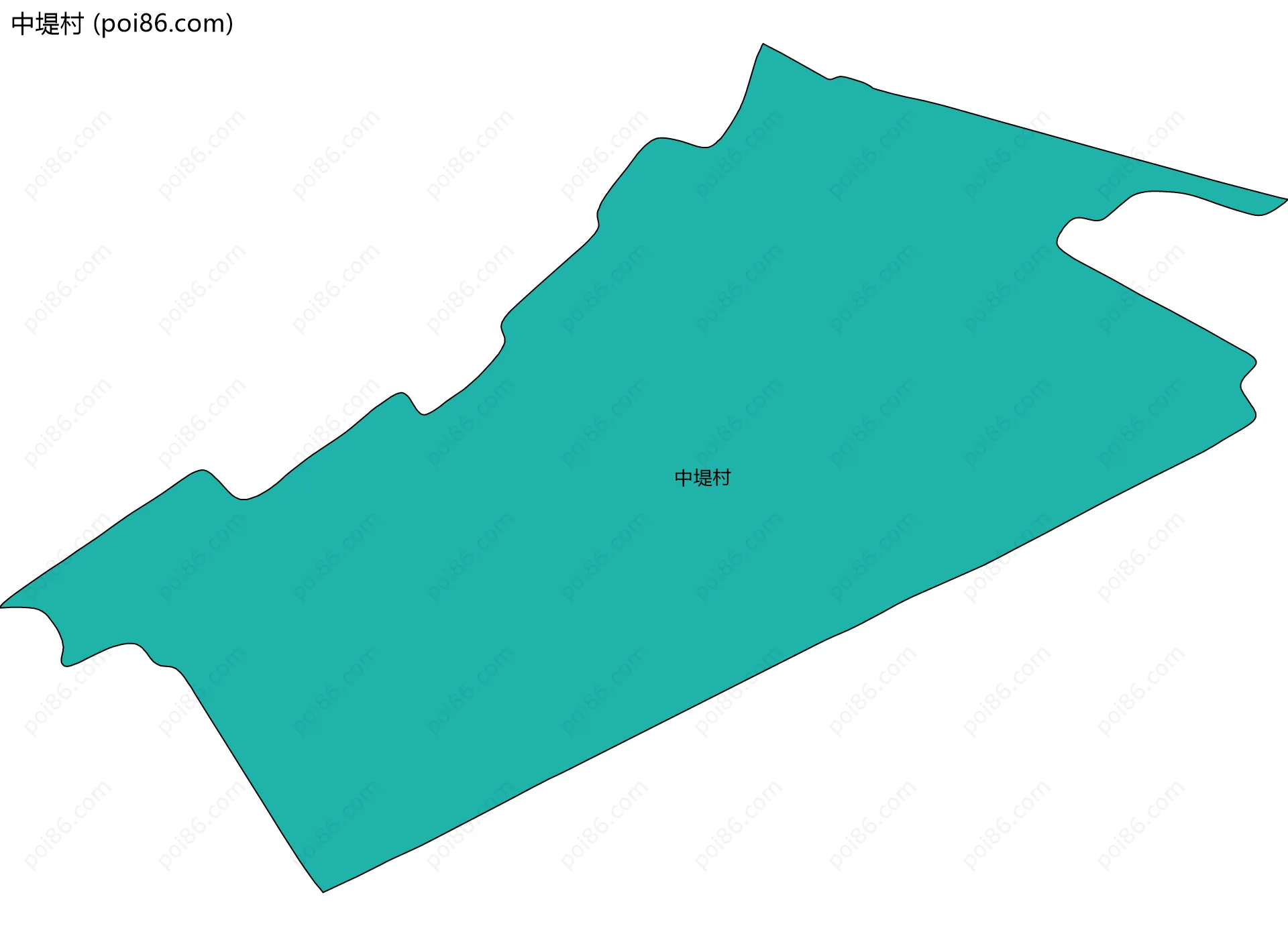 中堤村边界地图