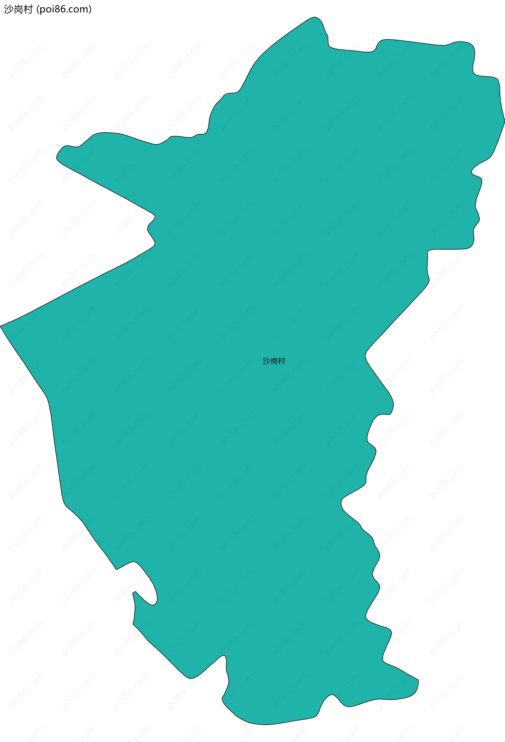 沙岗村边界地图