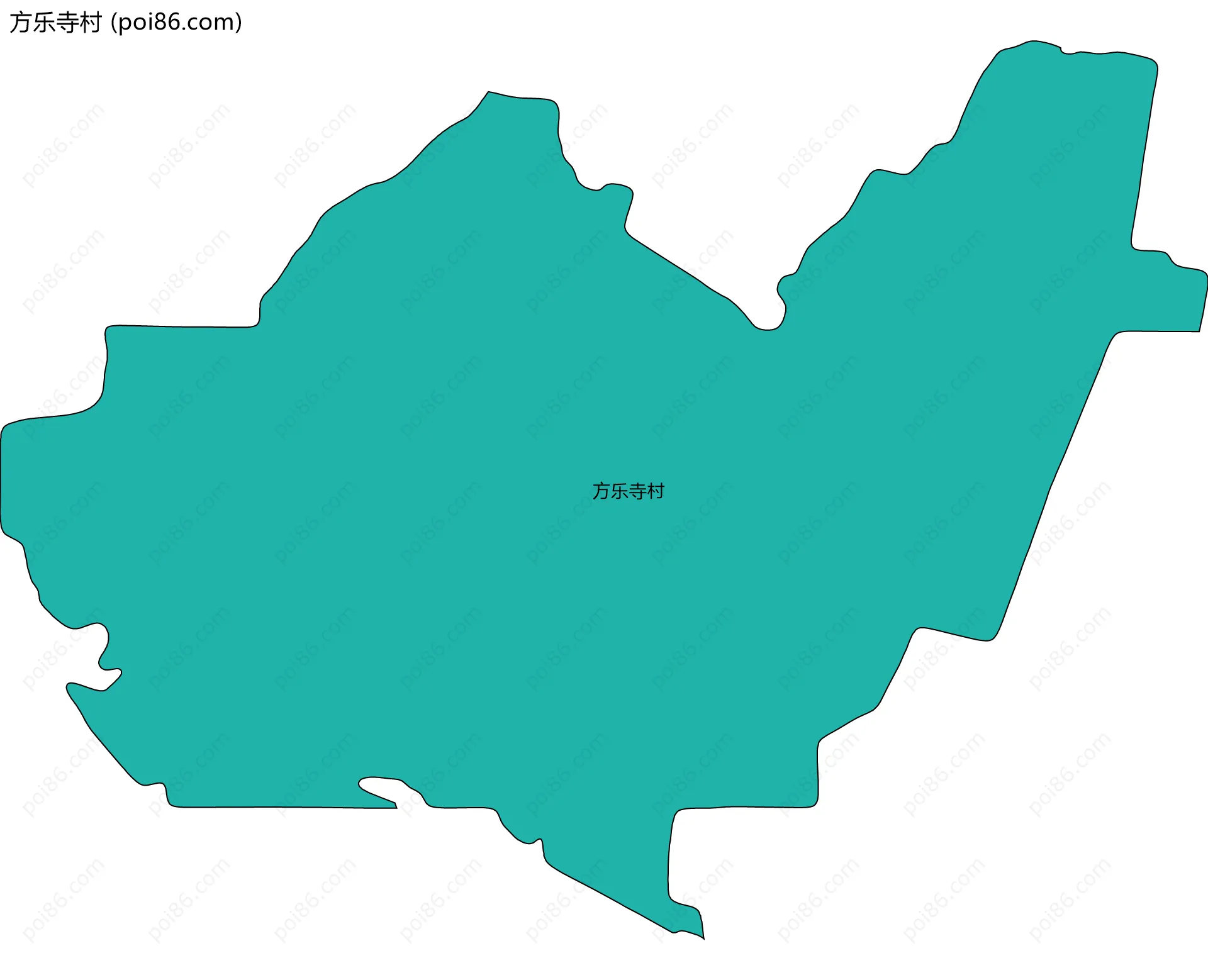 方乐寺村边界地图