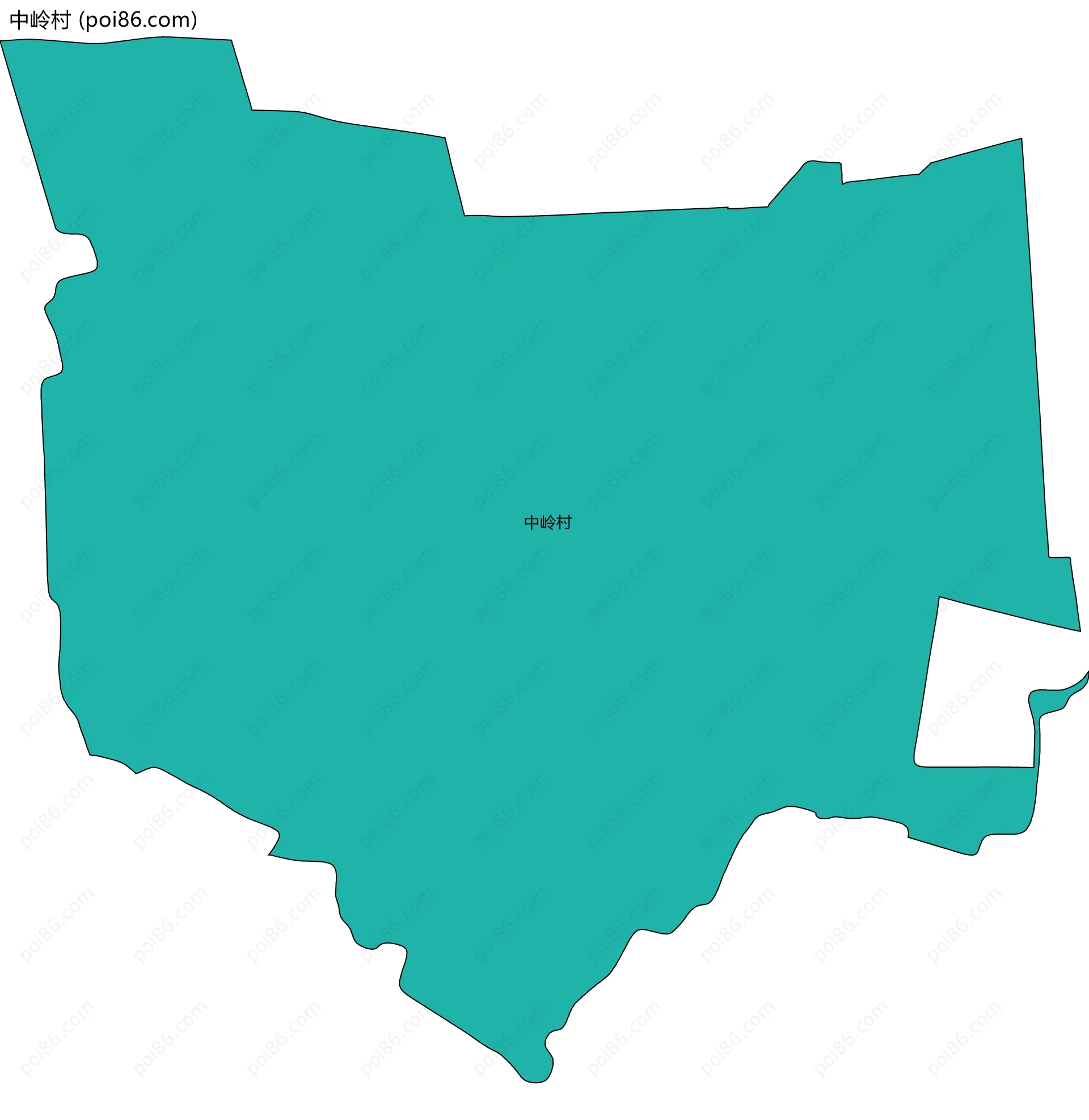 中岭村边界地图