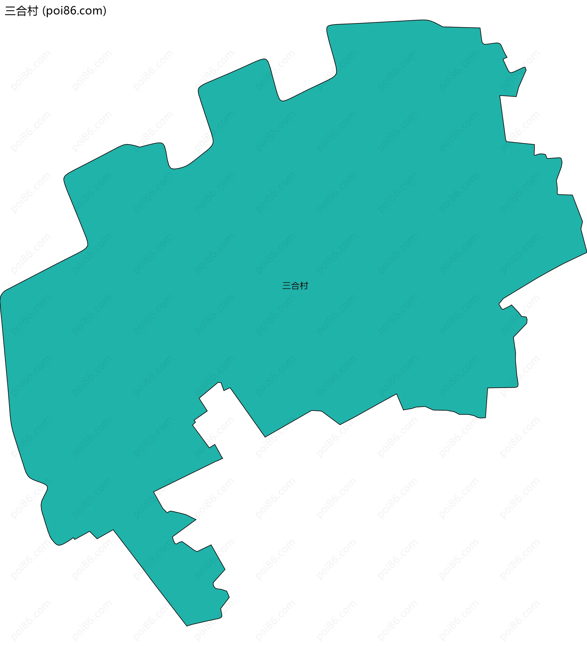 三合村边界地图