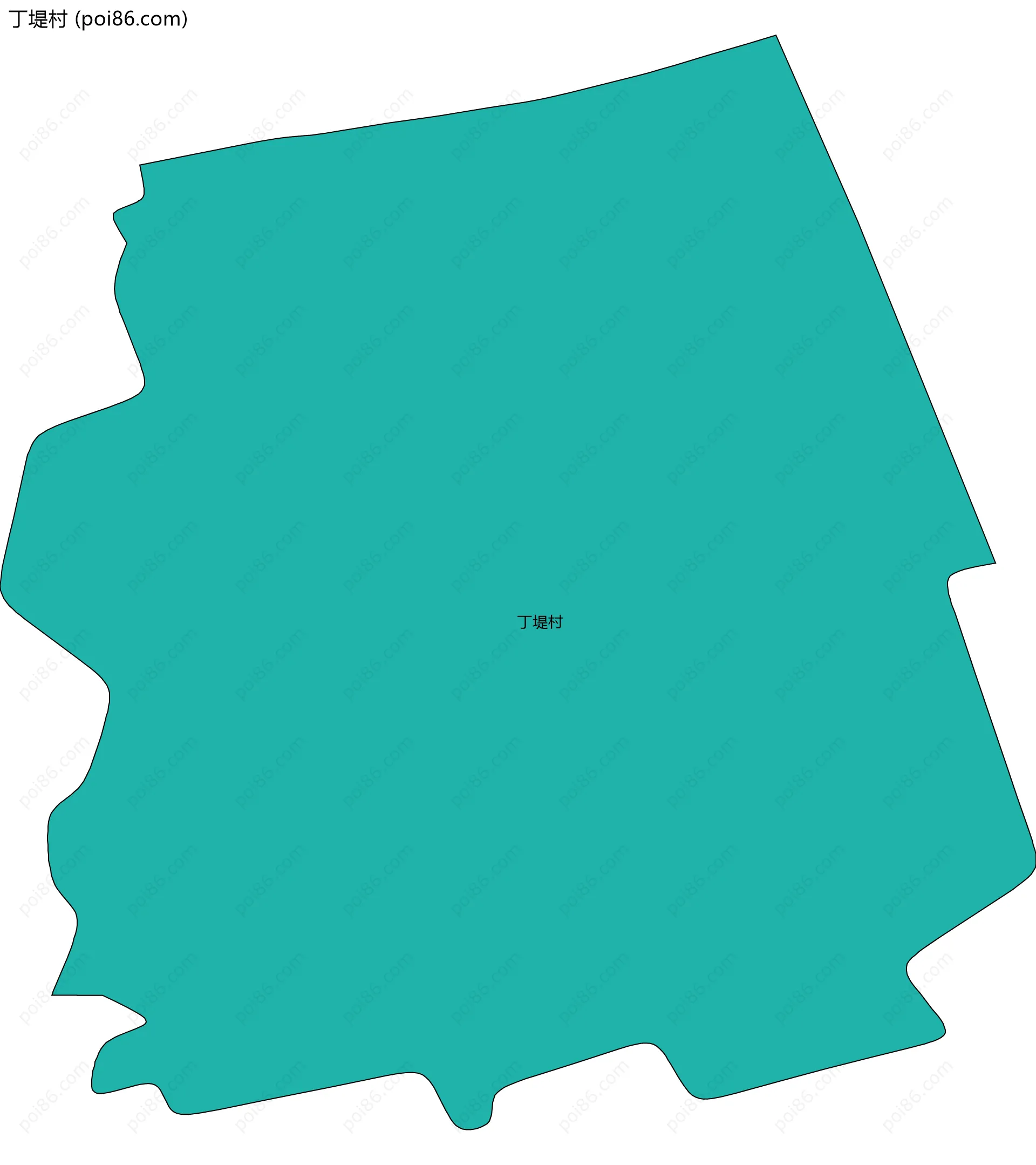 丁堤村边界地图