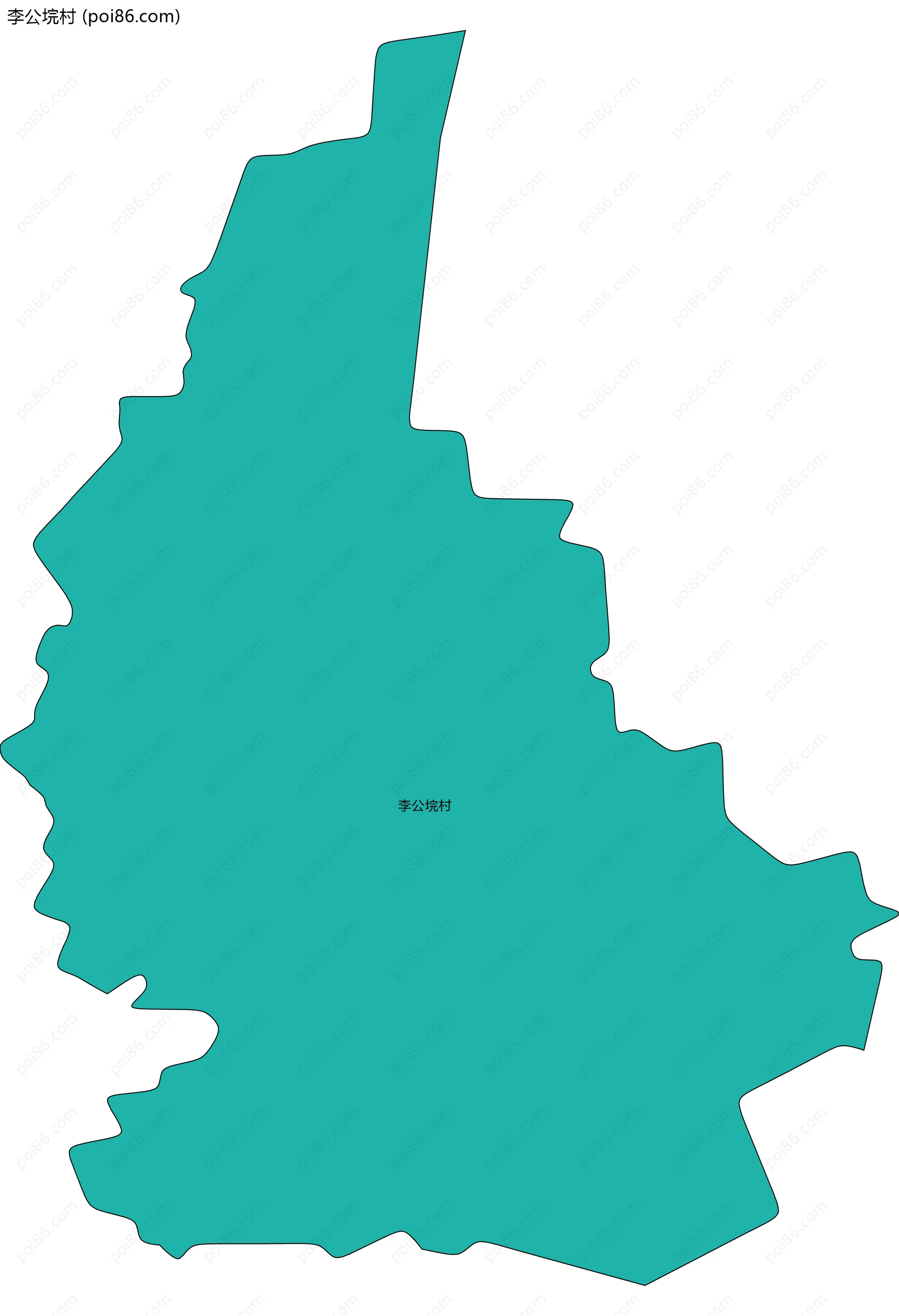 李公垸村边界地图