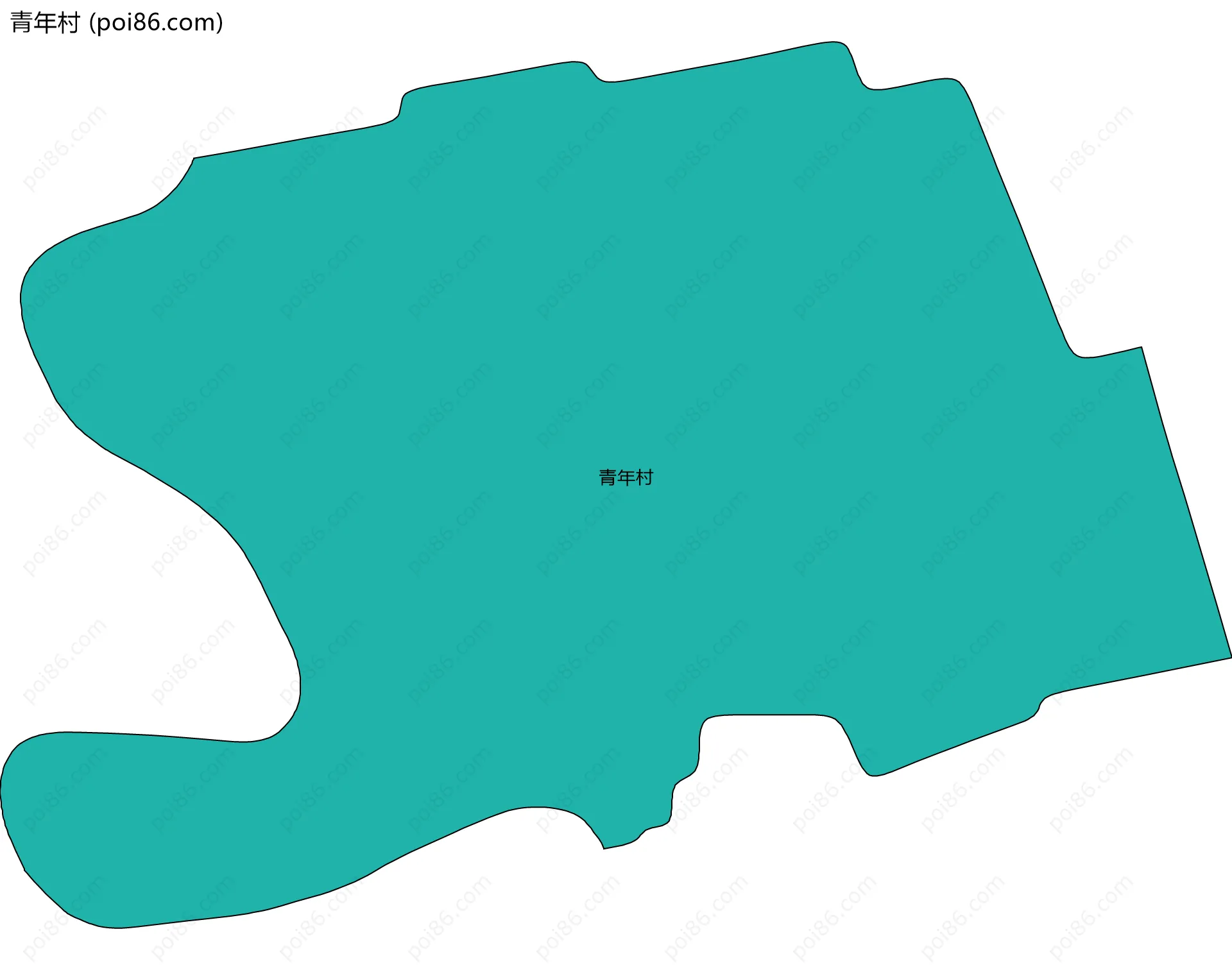 青年村边界地图