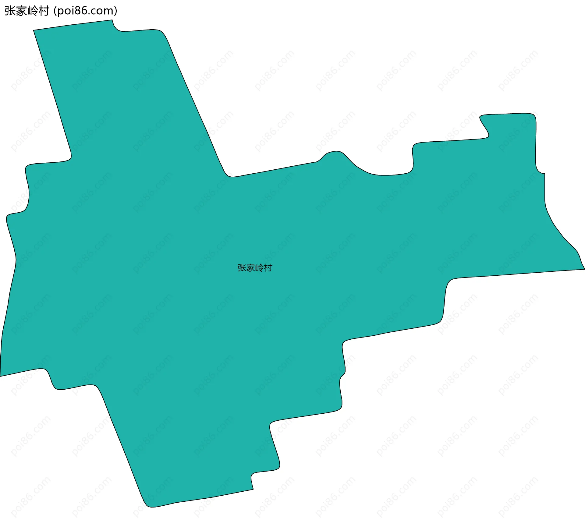 张家岭村边界地图