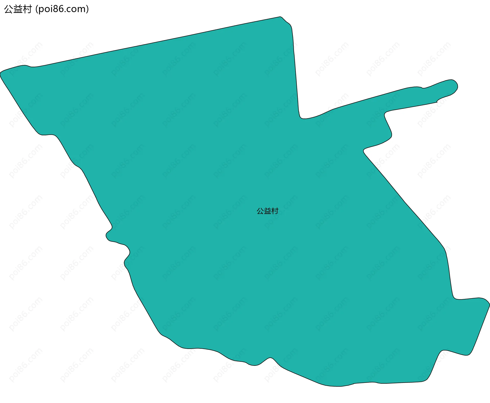 公益村边界地图