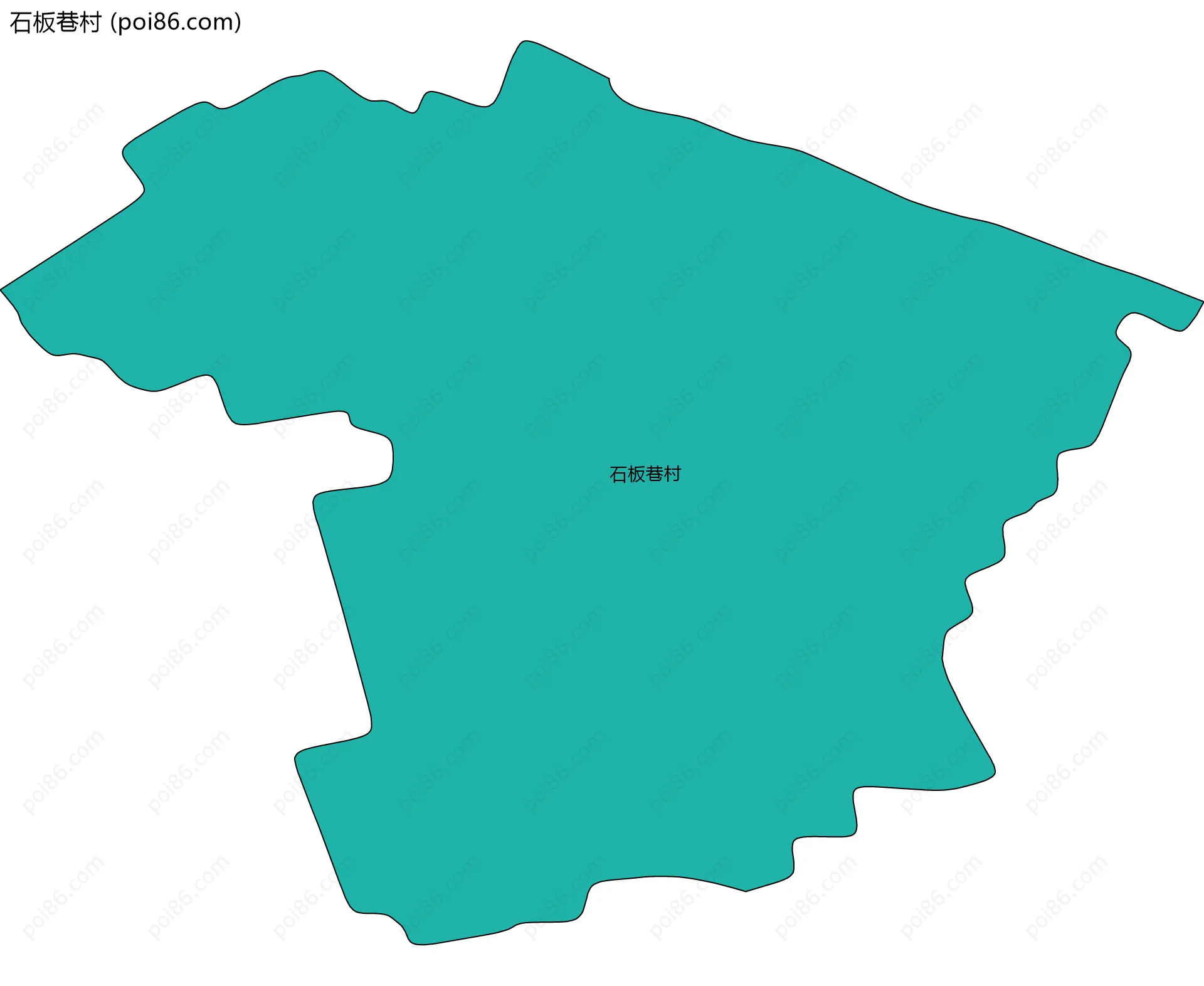 石板巷村边界地图