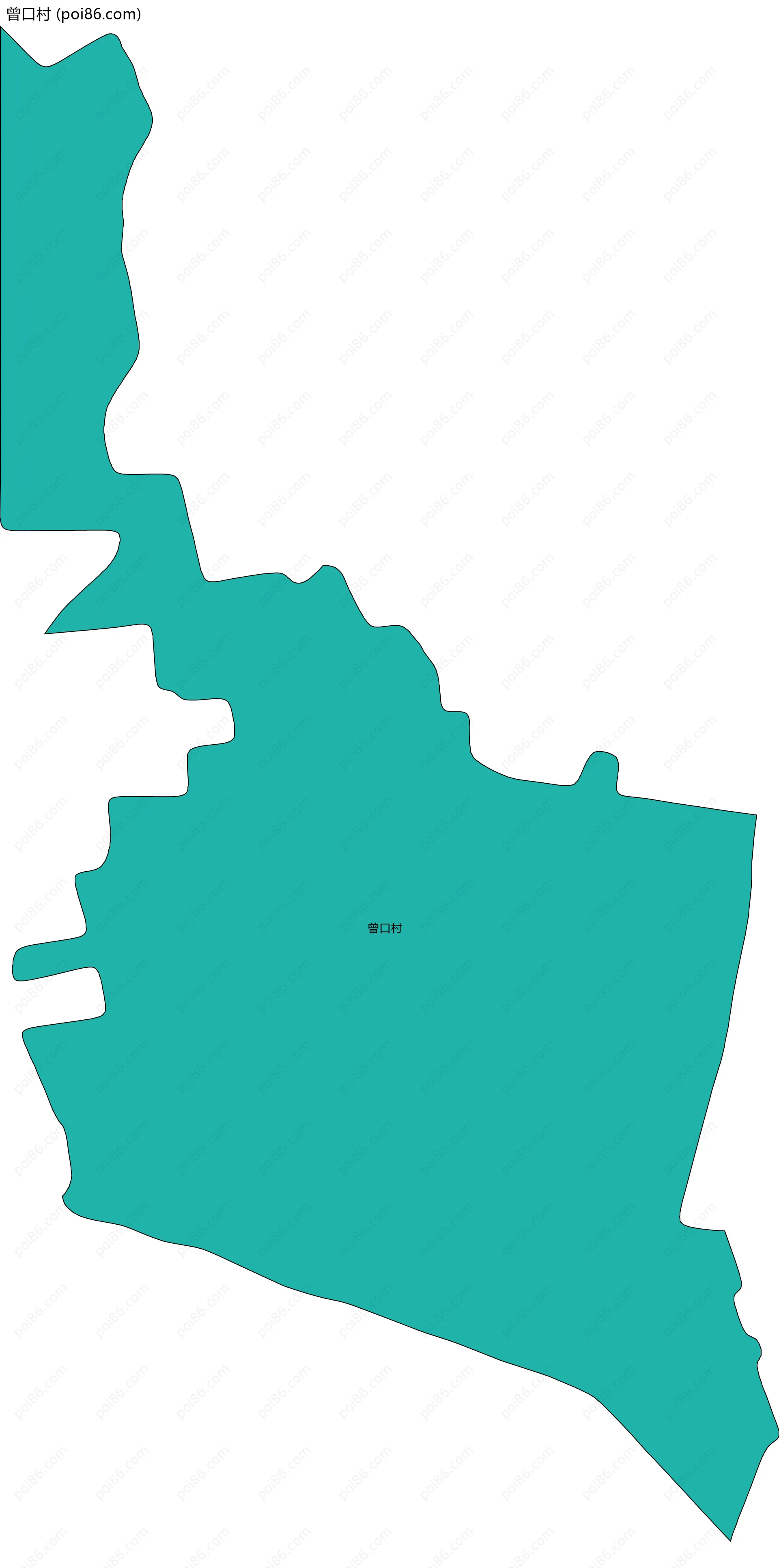 曾口村边界地图