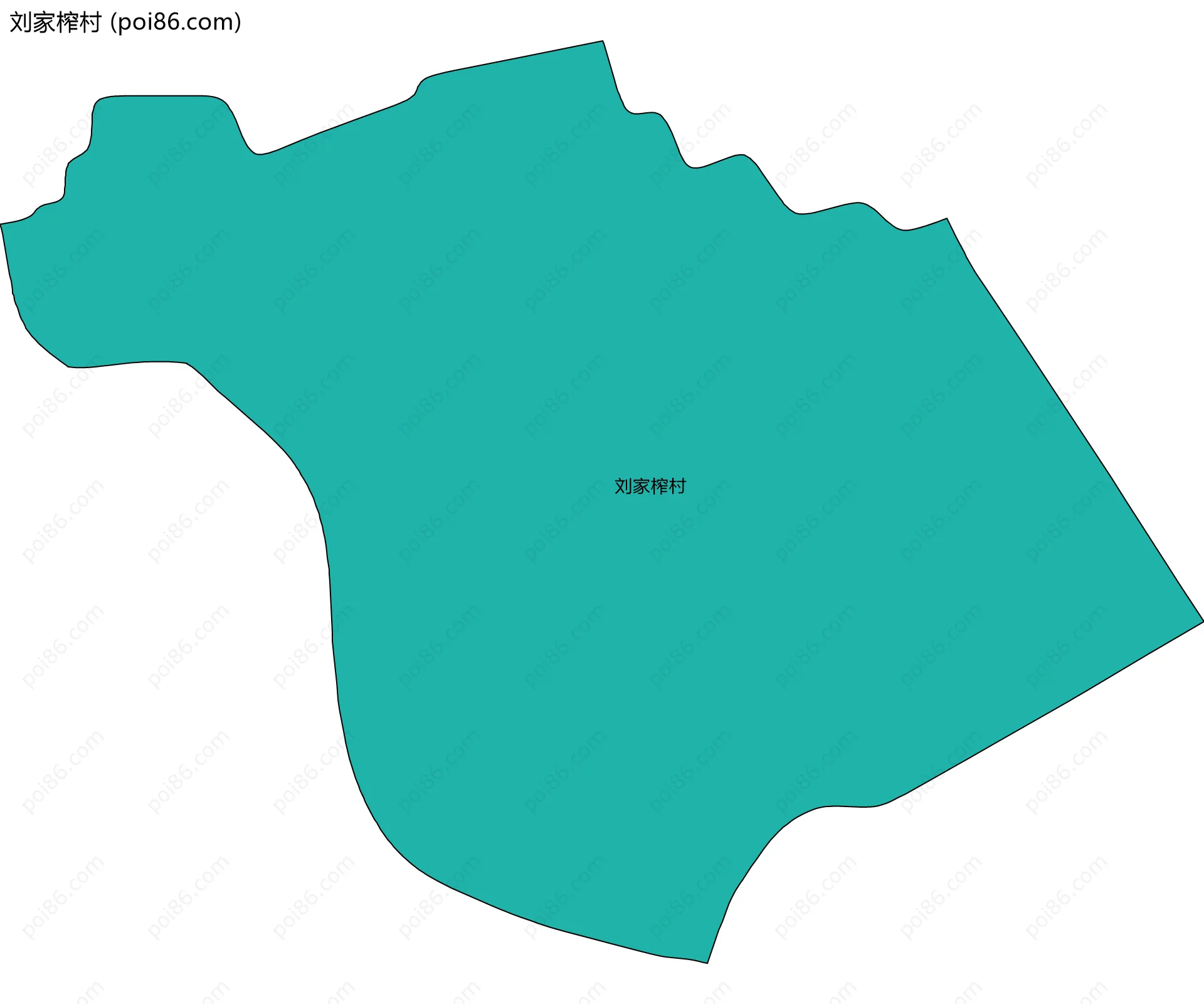 刘家榨村边界地图