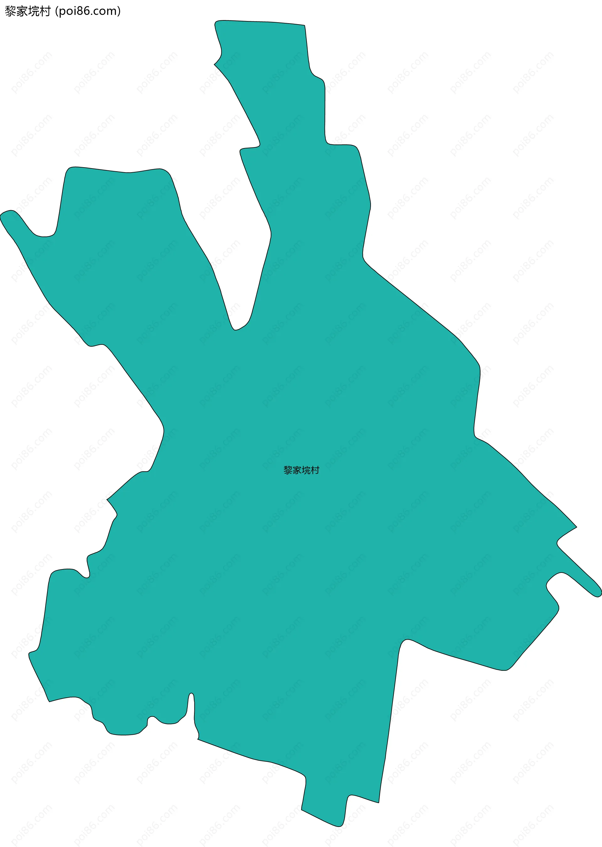 黎家垸村边界地图