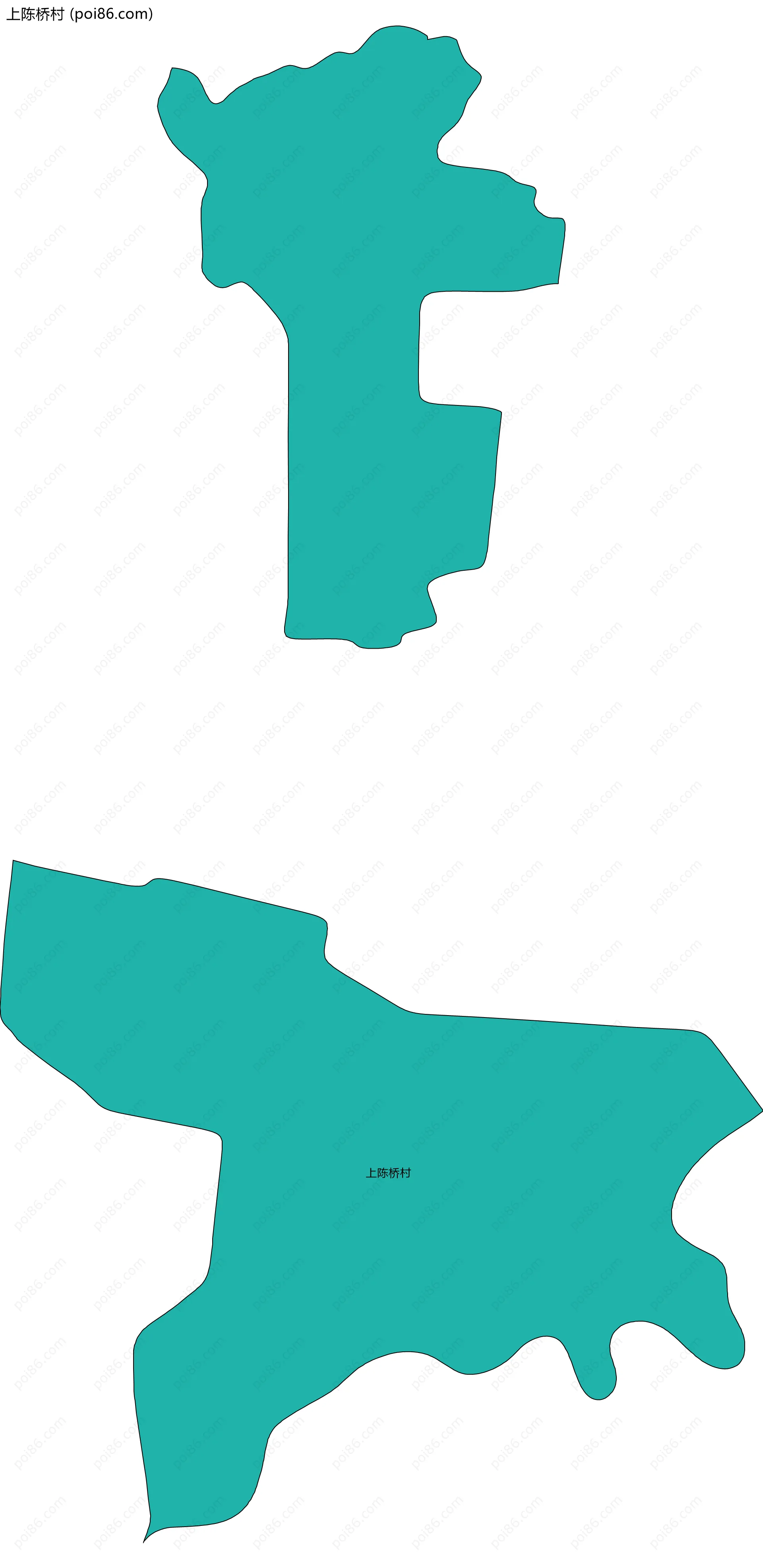 上陈桥村边界地图