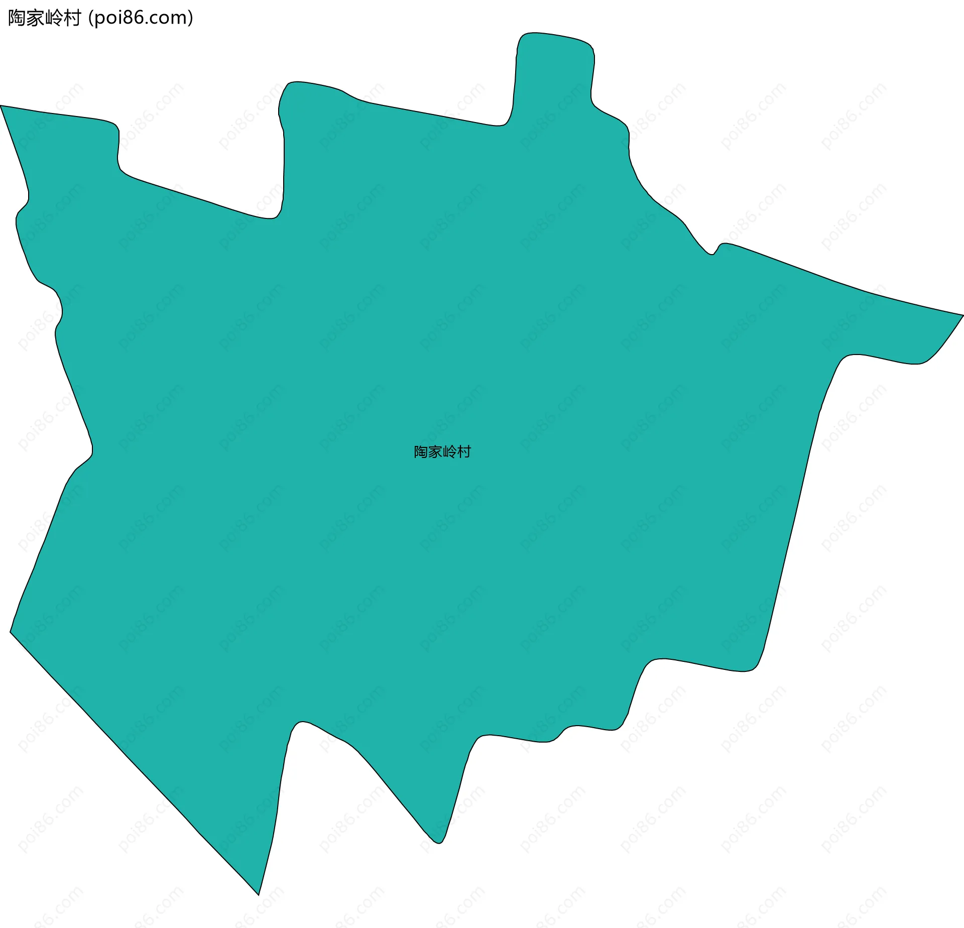 陶家岭村边界地图