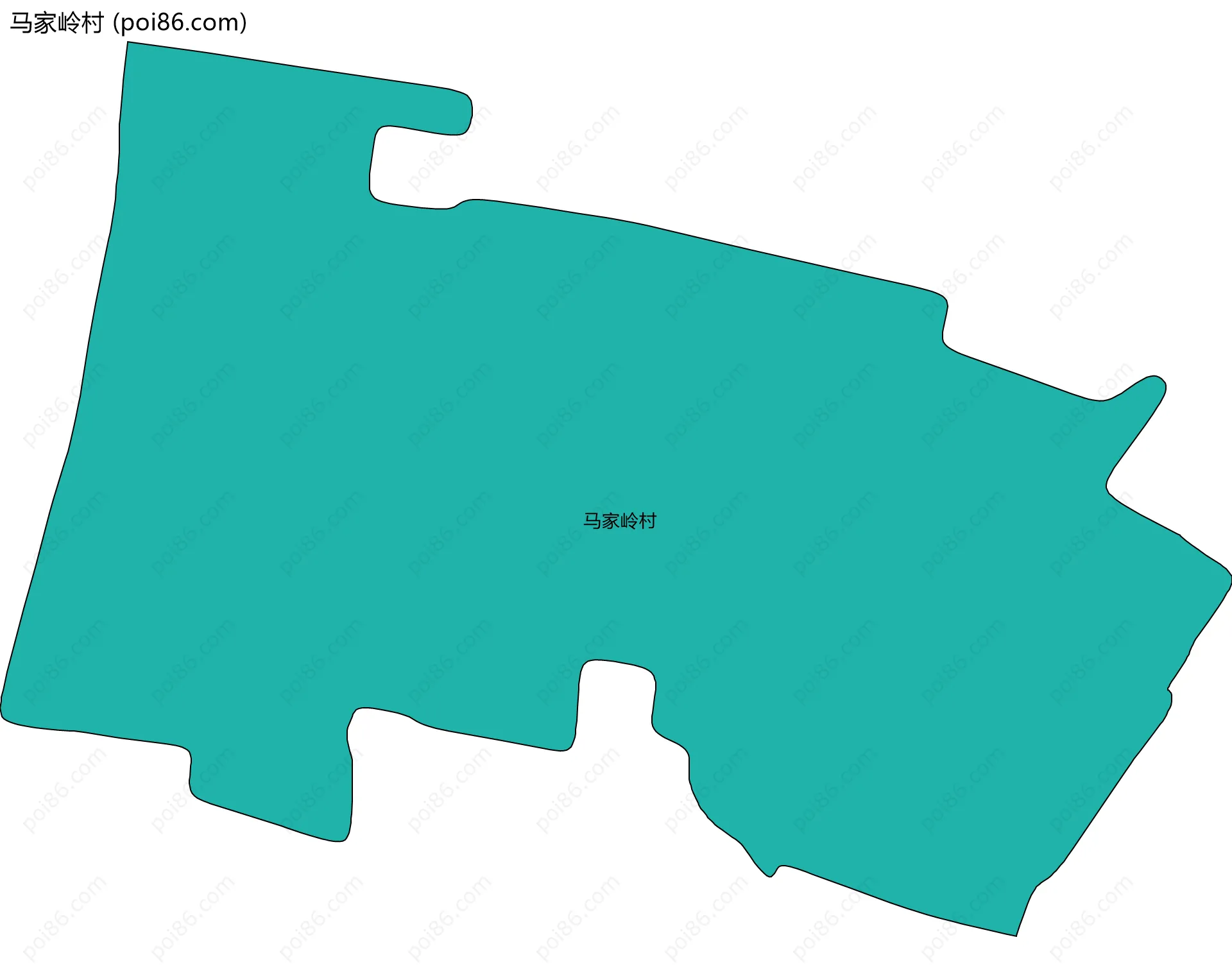 马家岭村边界地图
