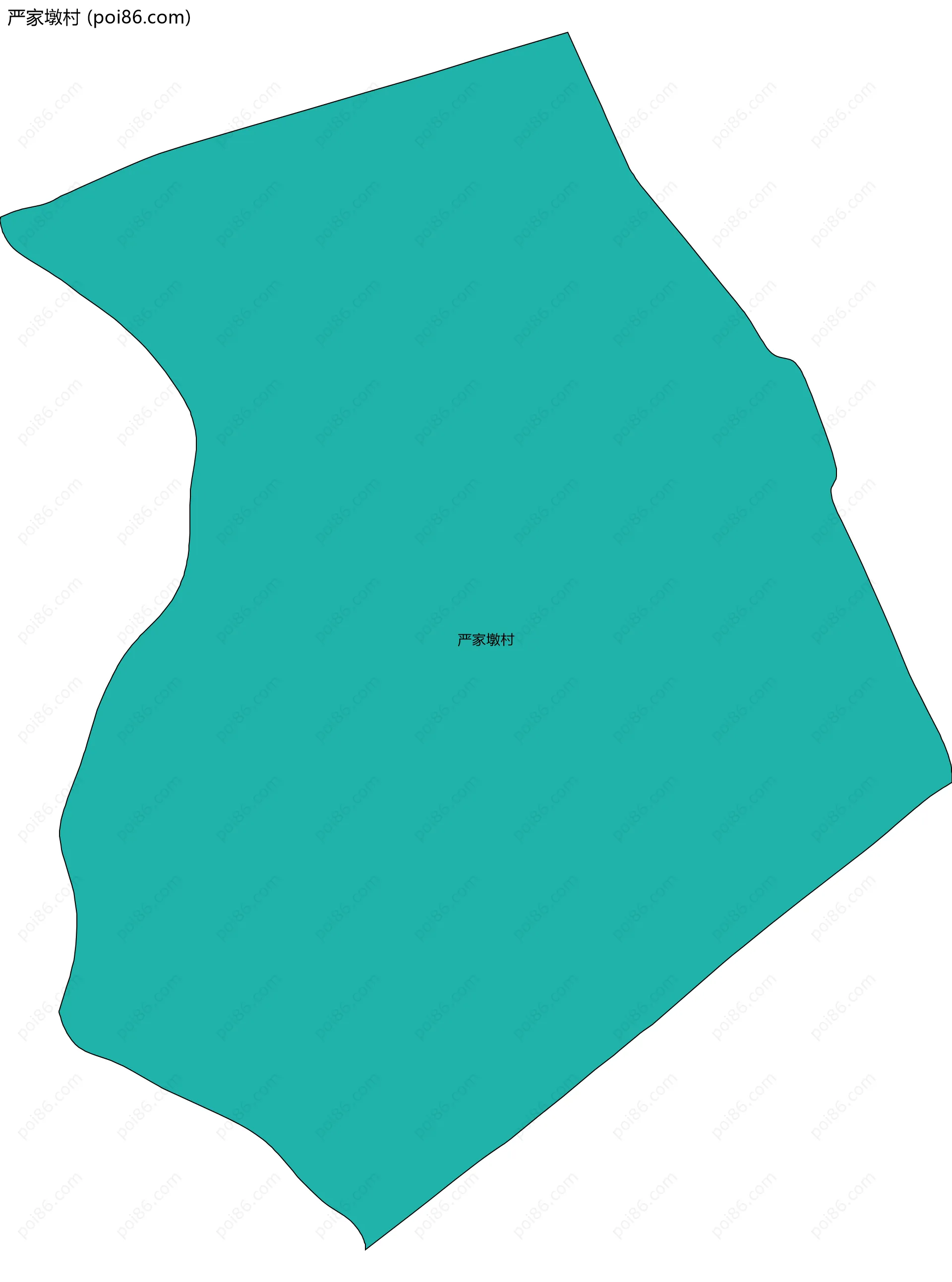 严家墩村边界地图