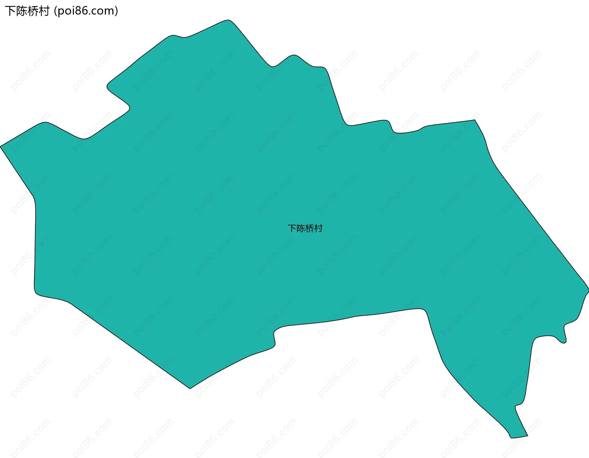 下陈桥村边界地图