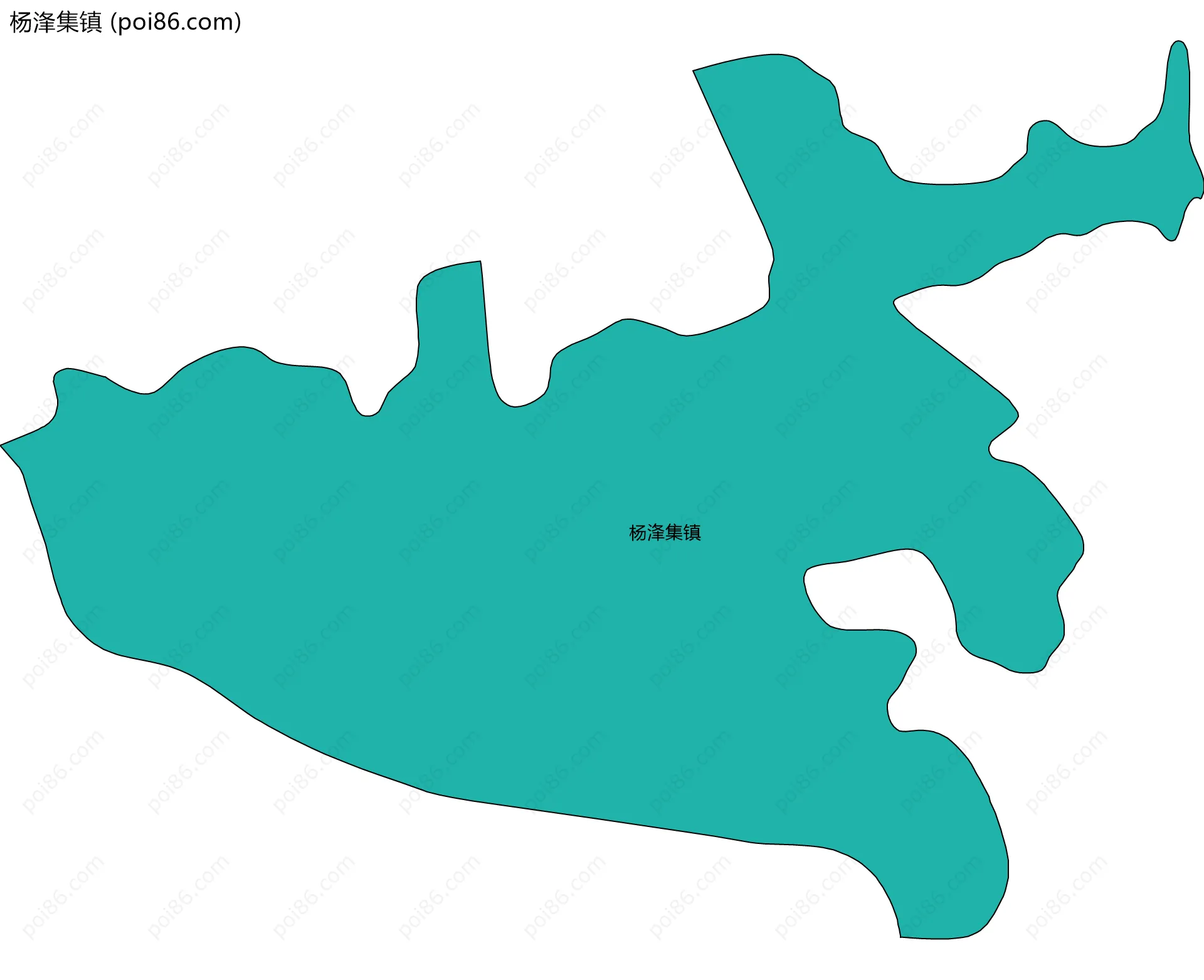 杨浲集镇边界地图