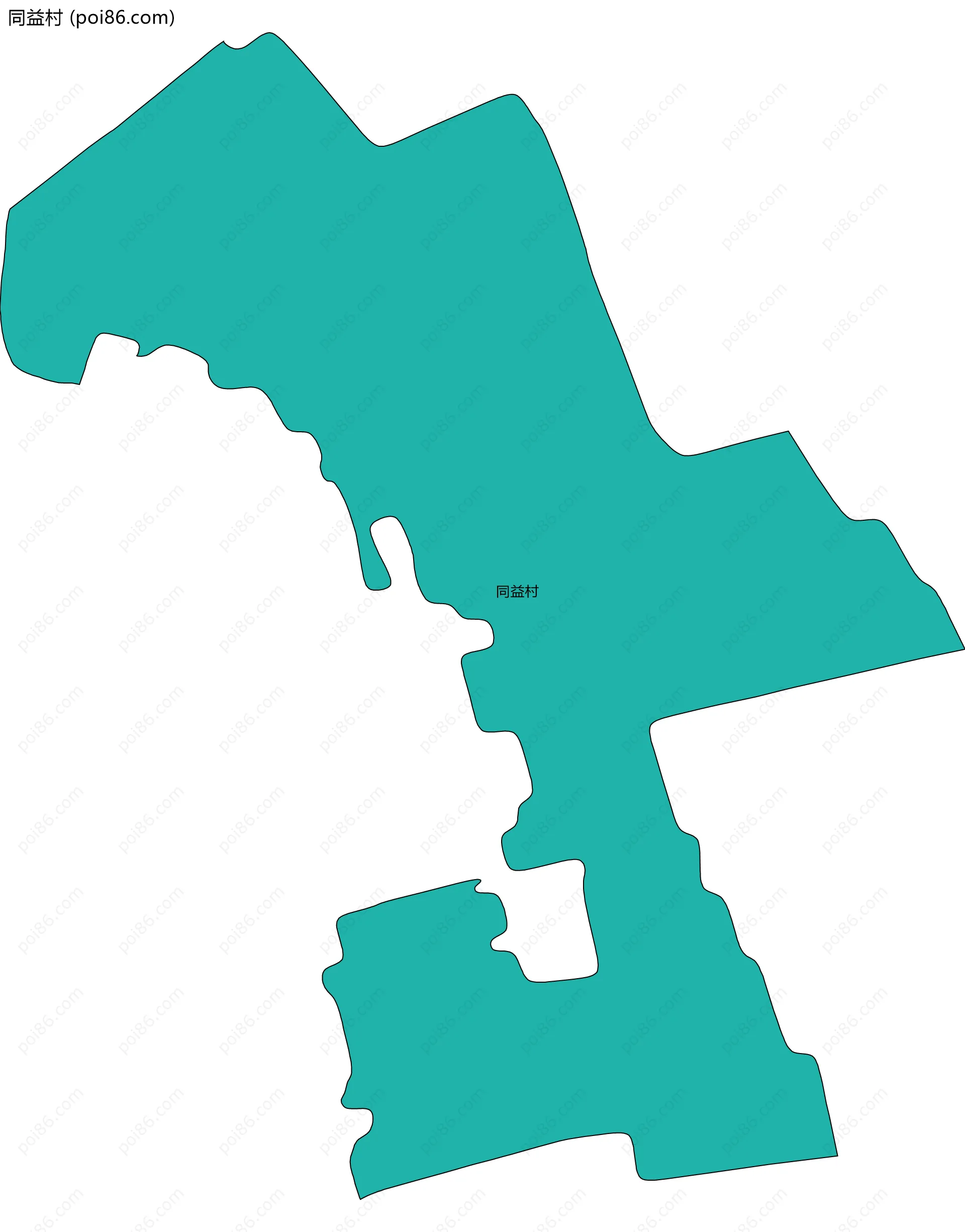 同益村边界地图