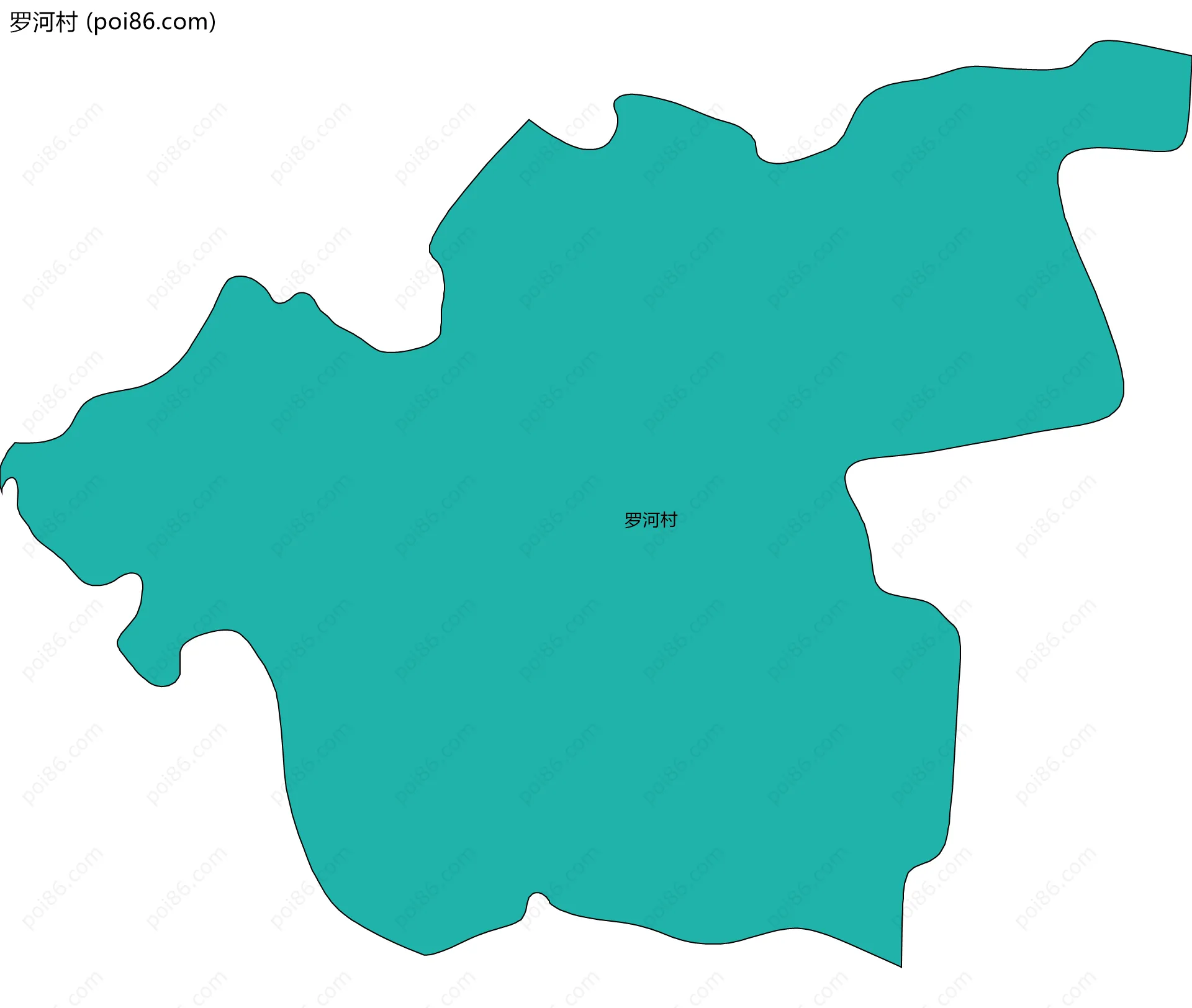 罗河村边界地图