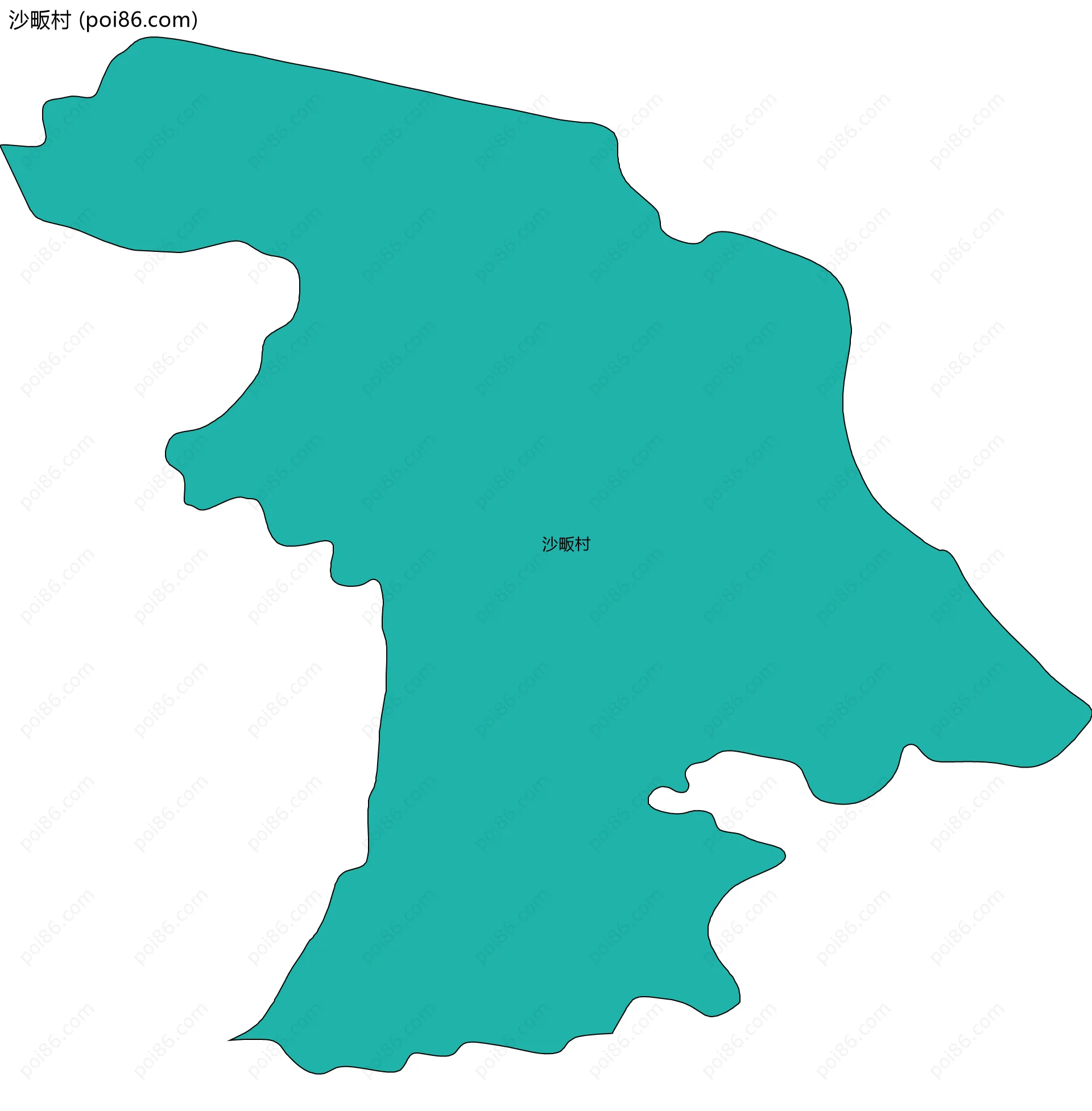 沙畈村边界地图