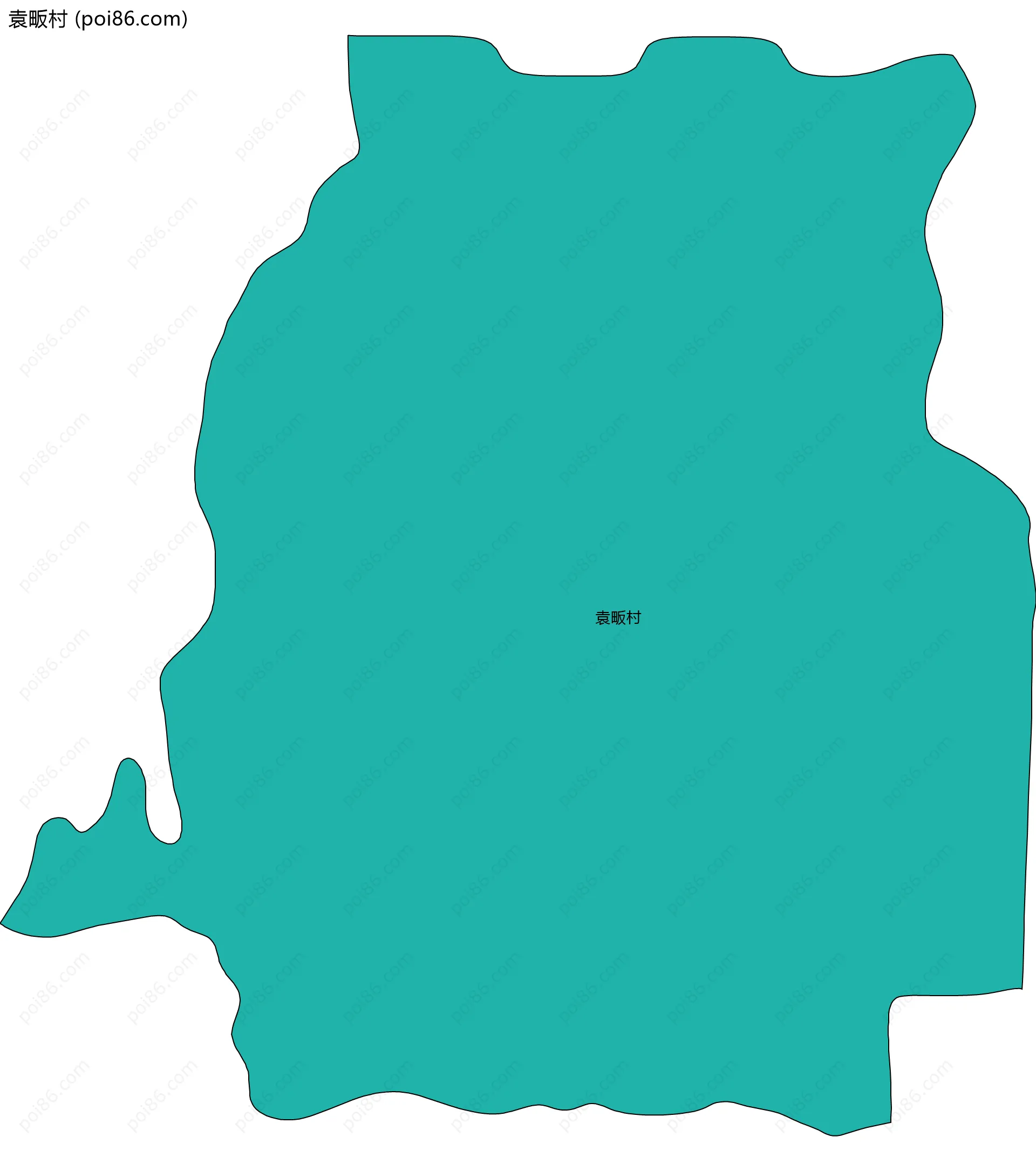 袁畈村边界地图