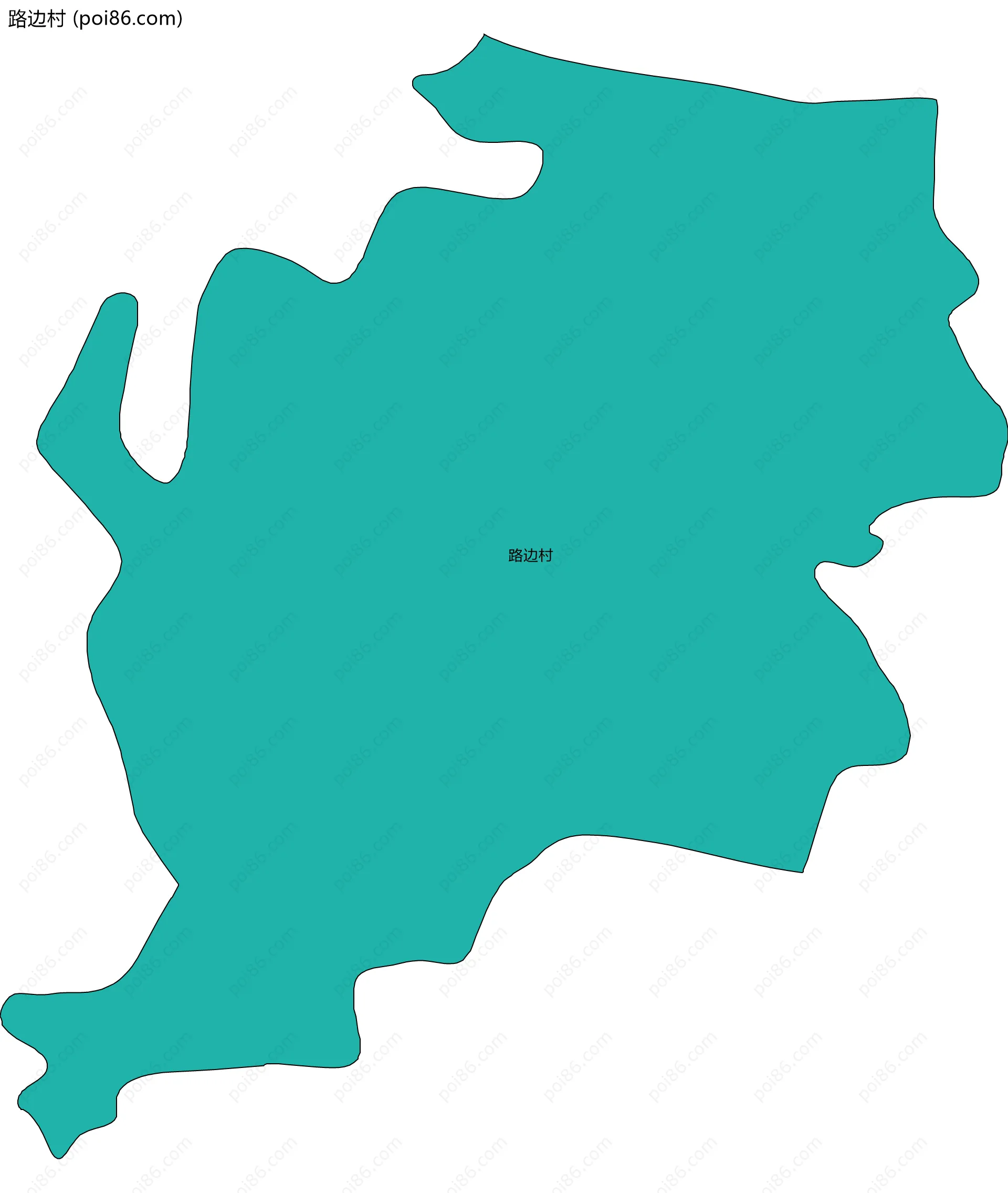 路边村边界地图