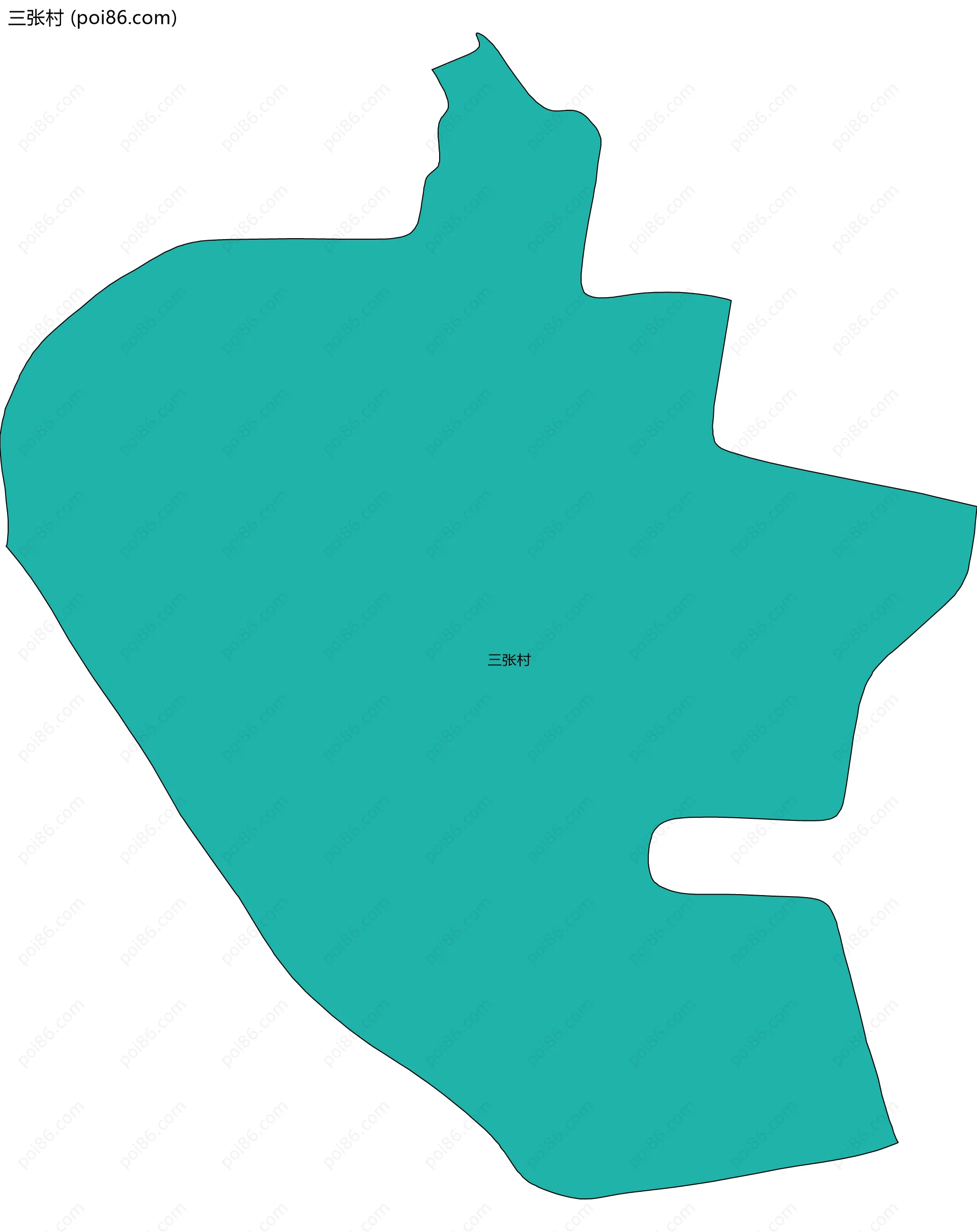 三张村边界地图