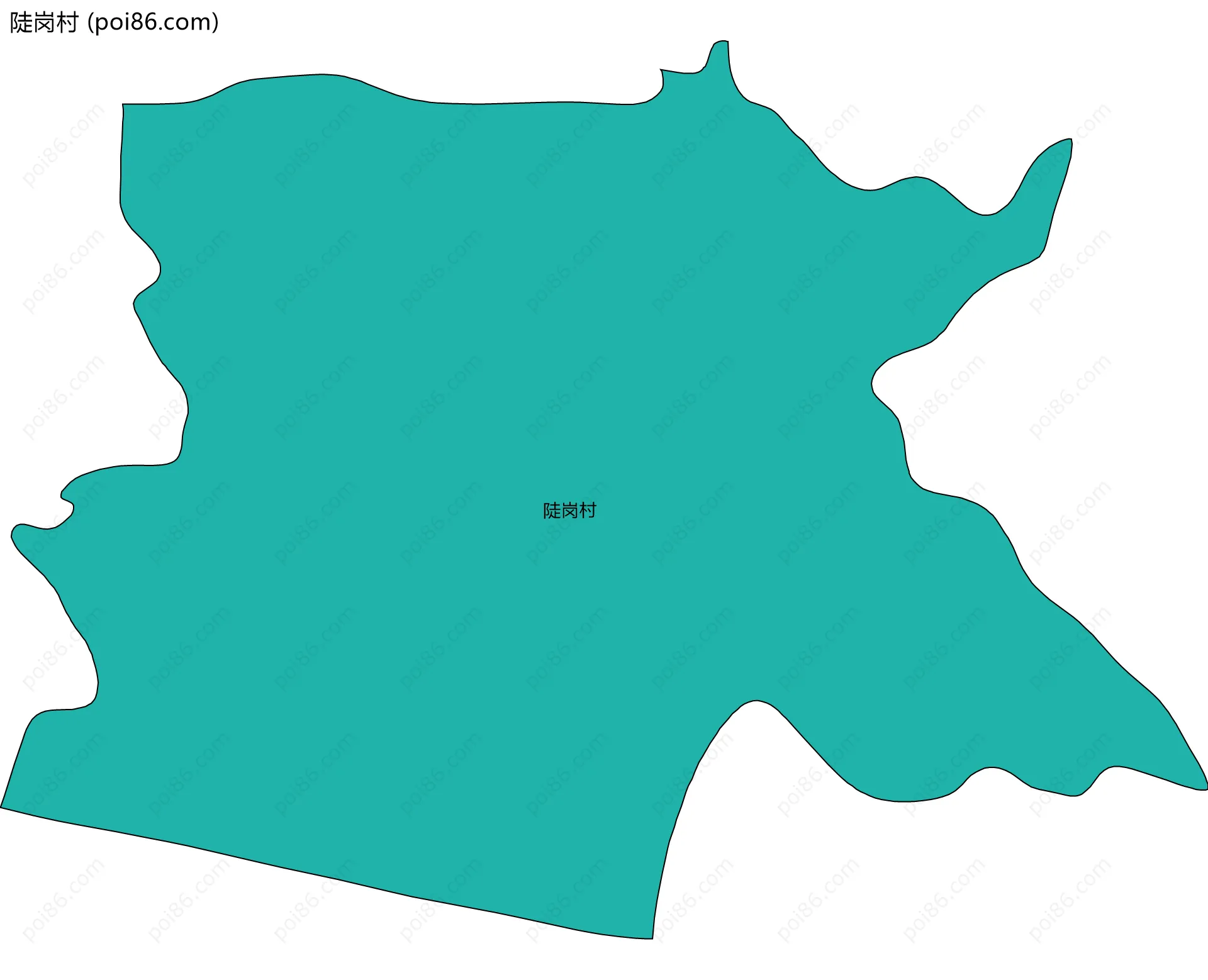 陡岗村边界地图