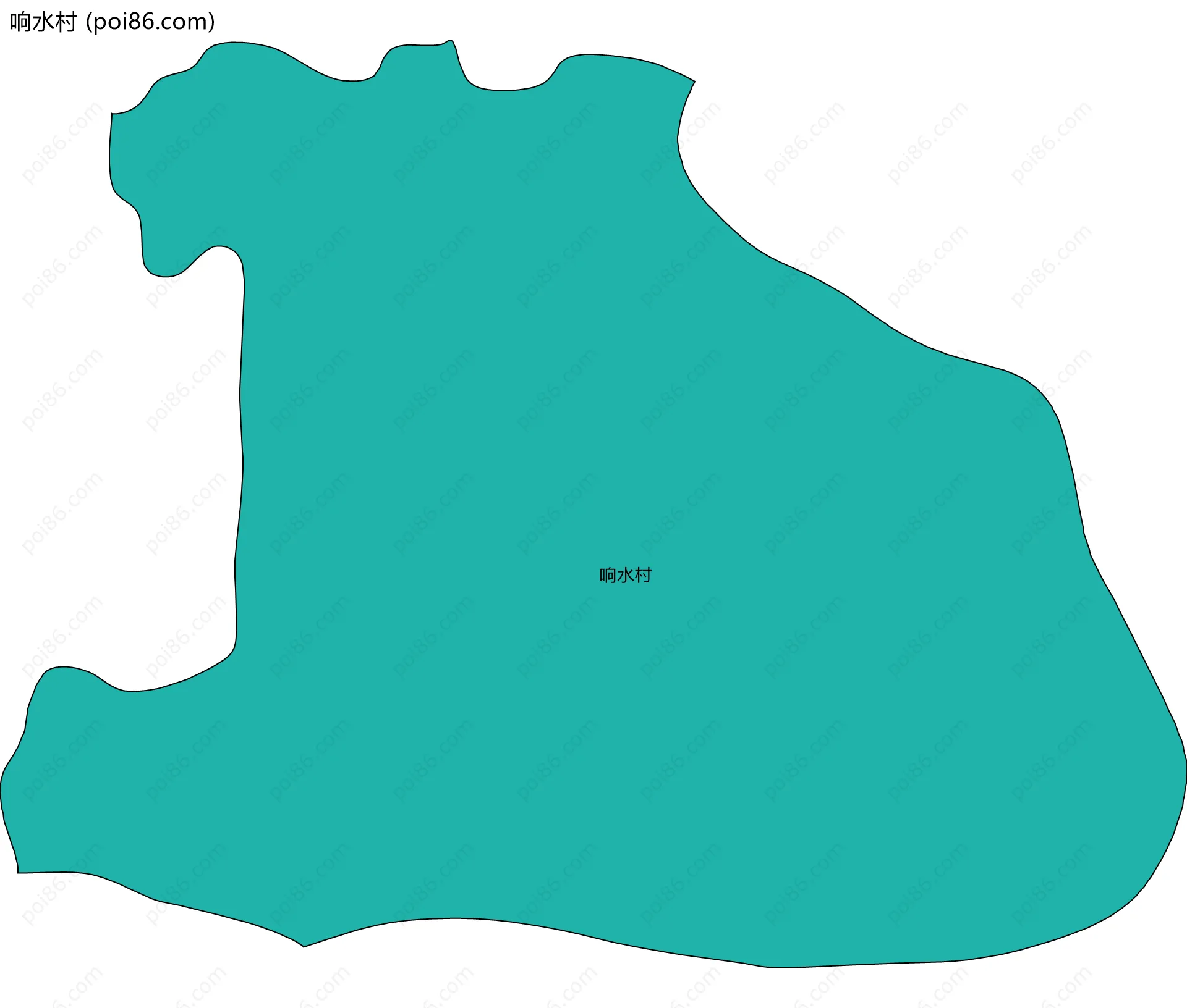 响水村边界地图