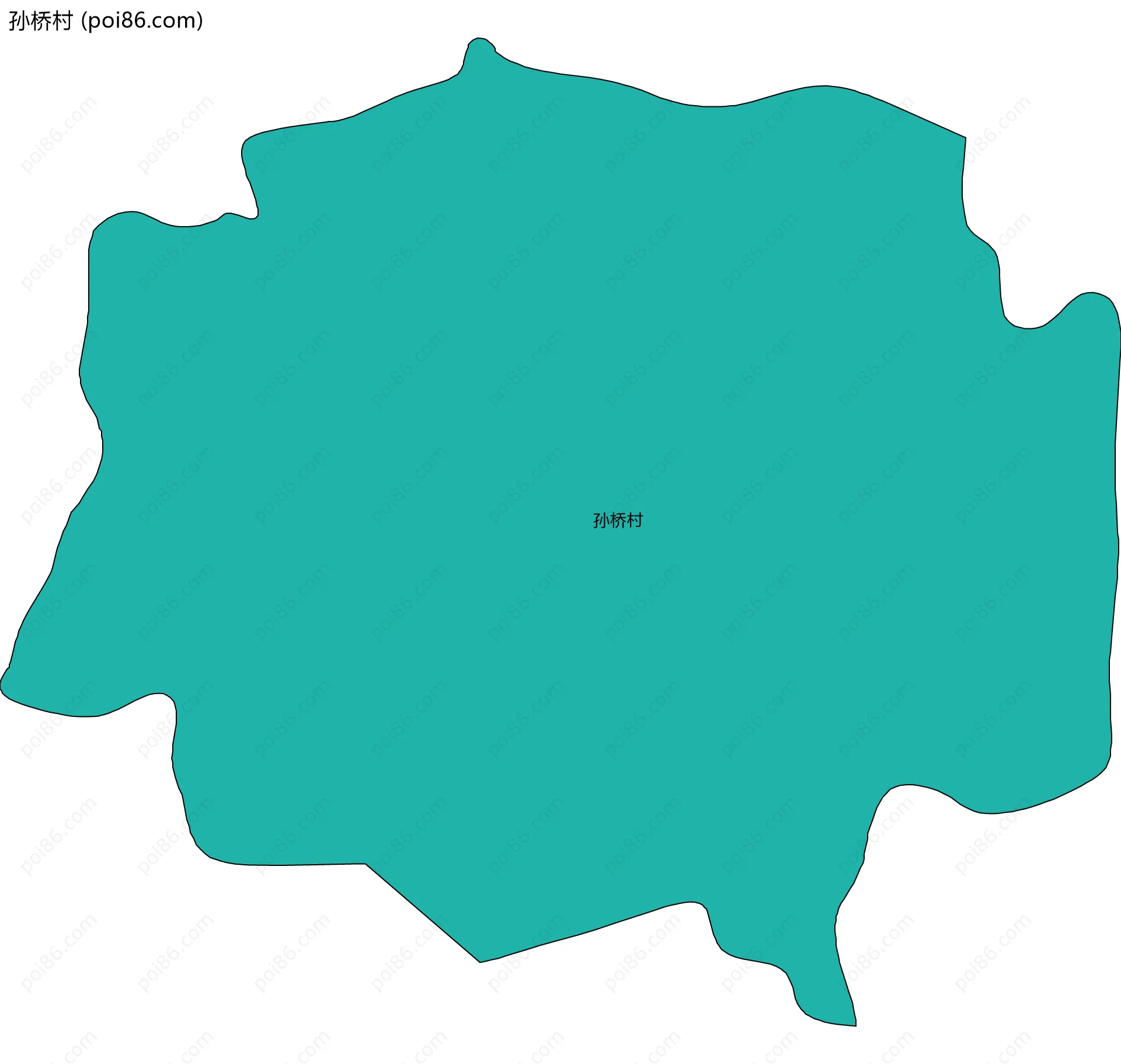 孙桥村边界地图