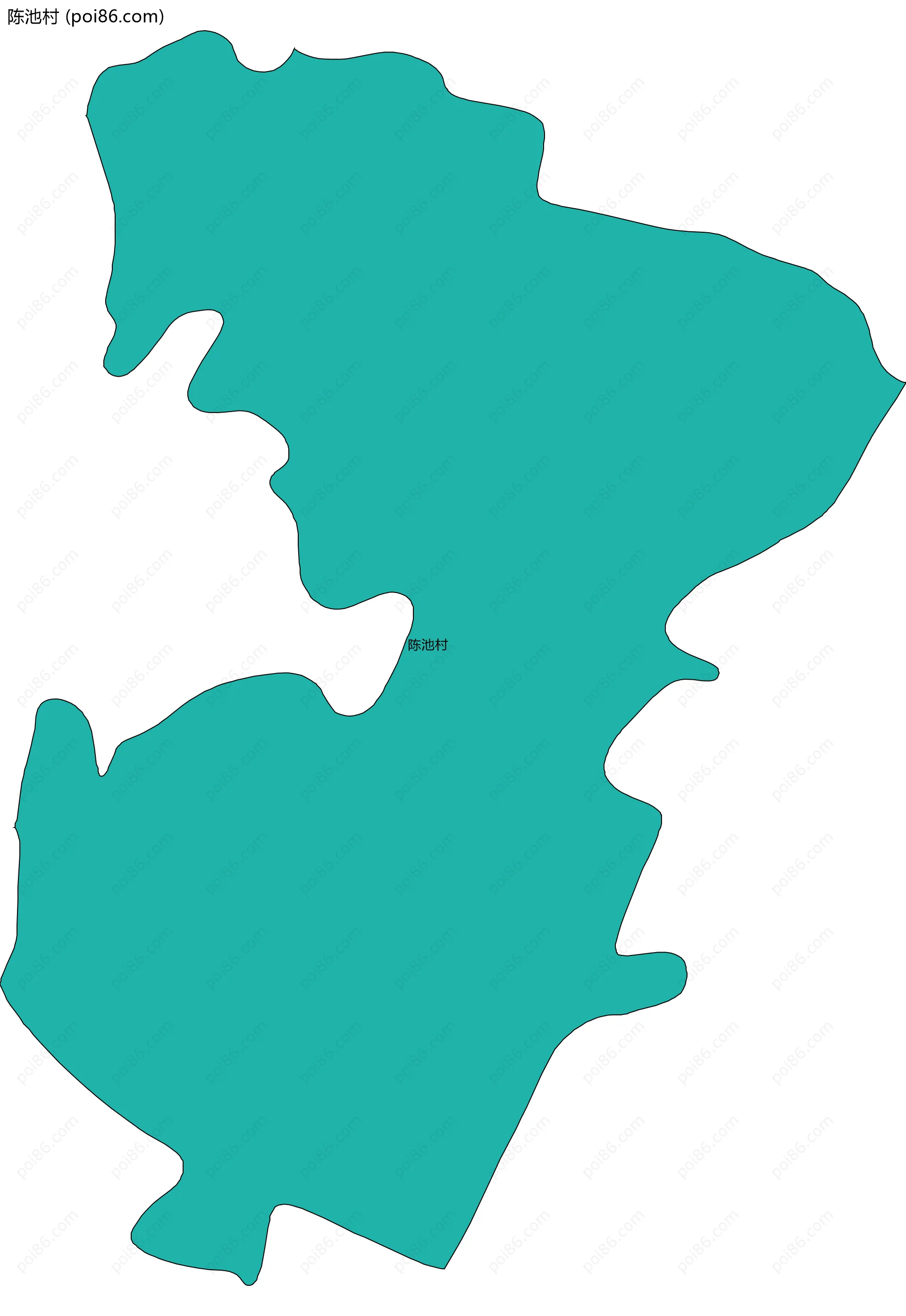 陈池村边界地图