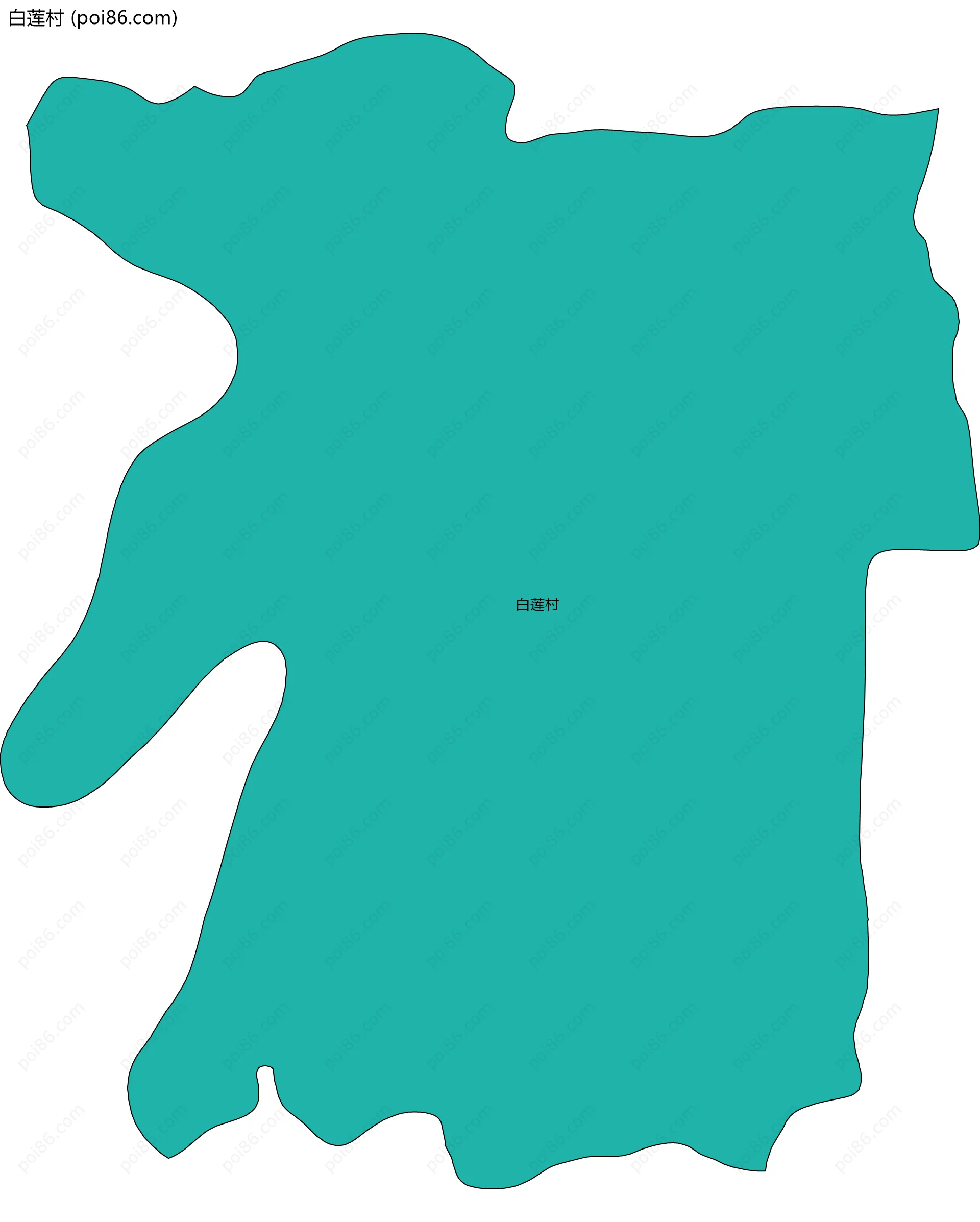 白莲村边界地图