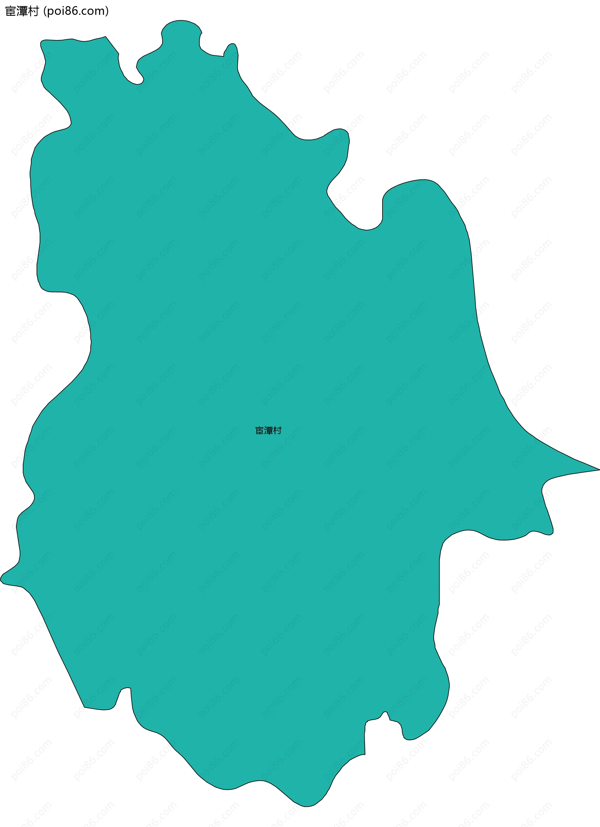 宦潭村边界地图