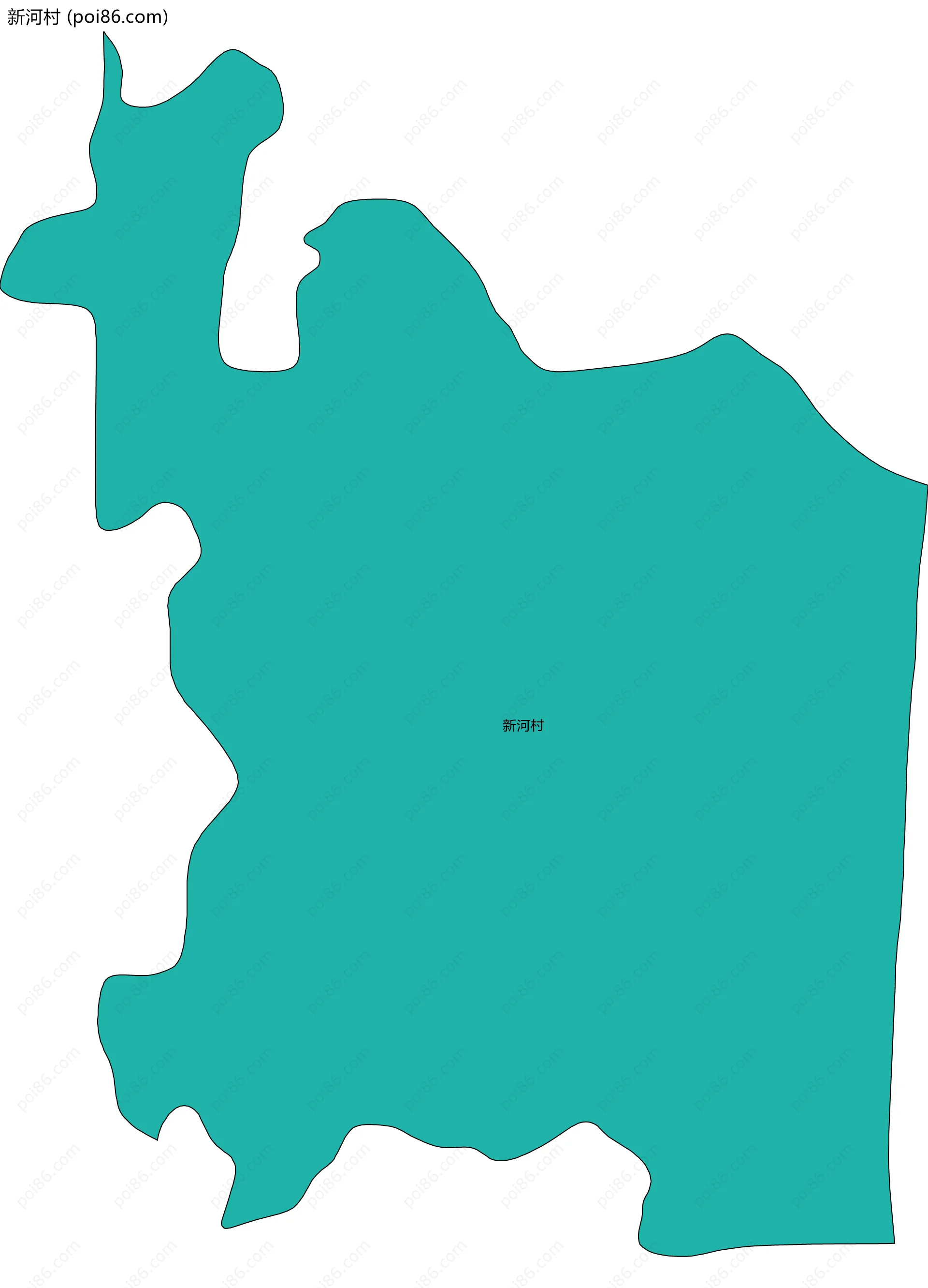 新河村边界地图