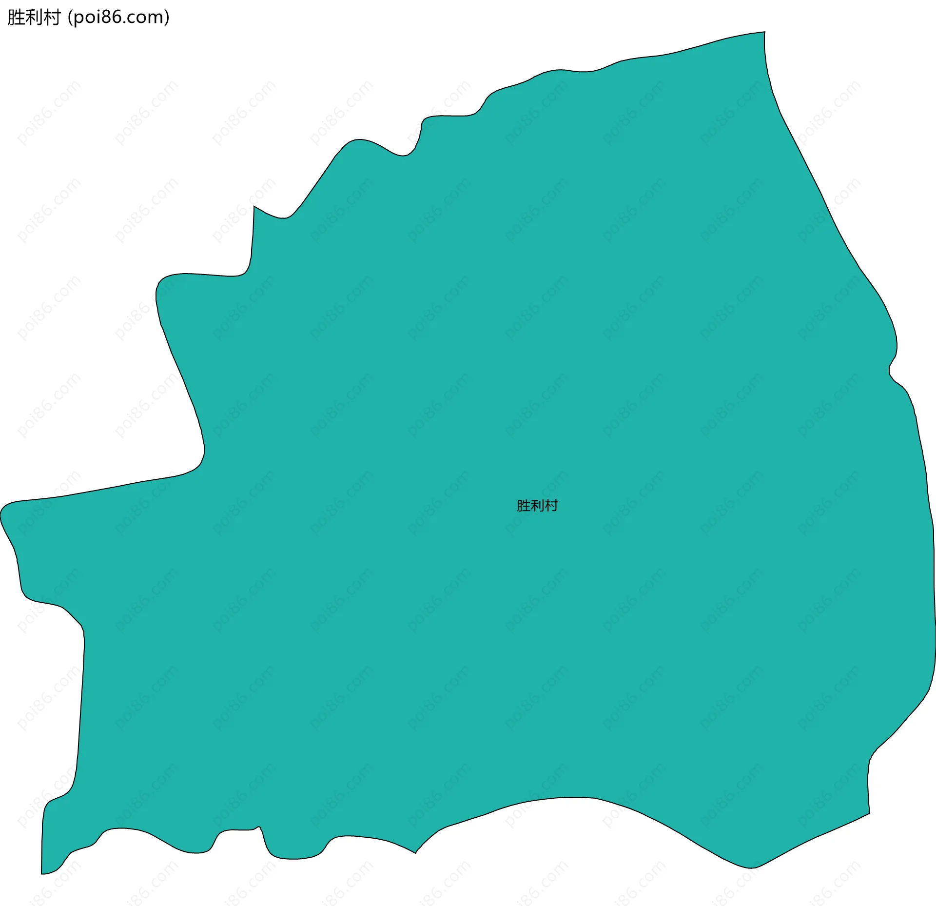 胜利村边界地图