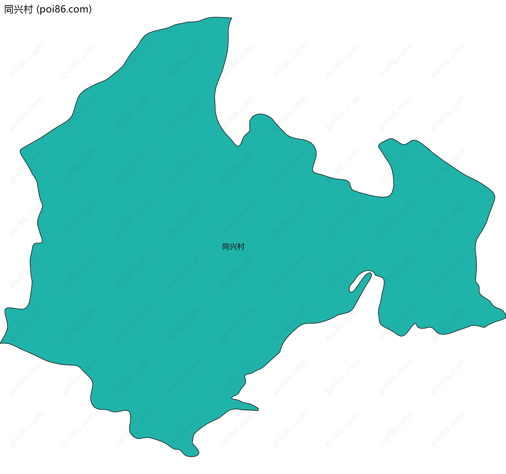 同兴村边界地图