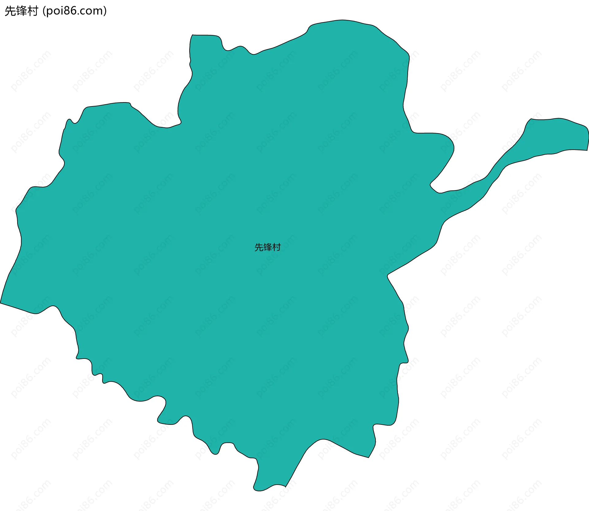 先锋村边界地图