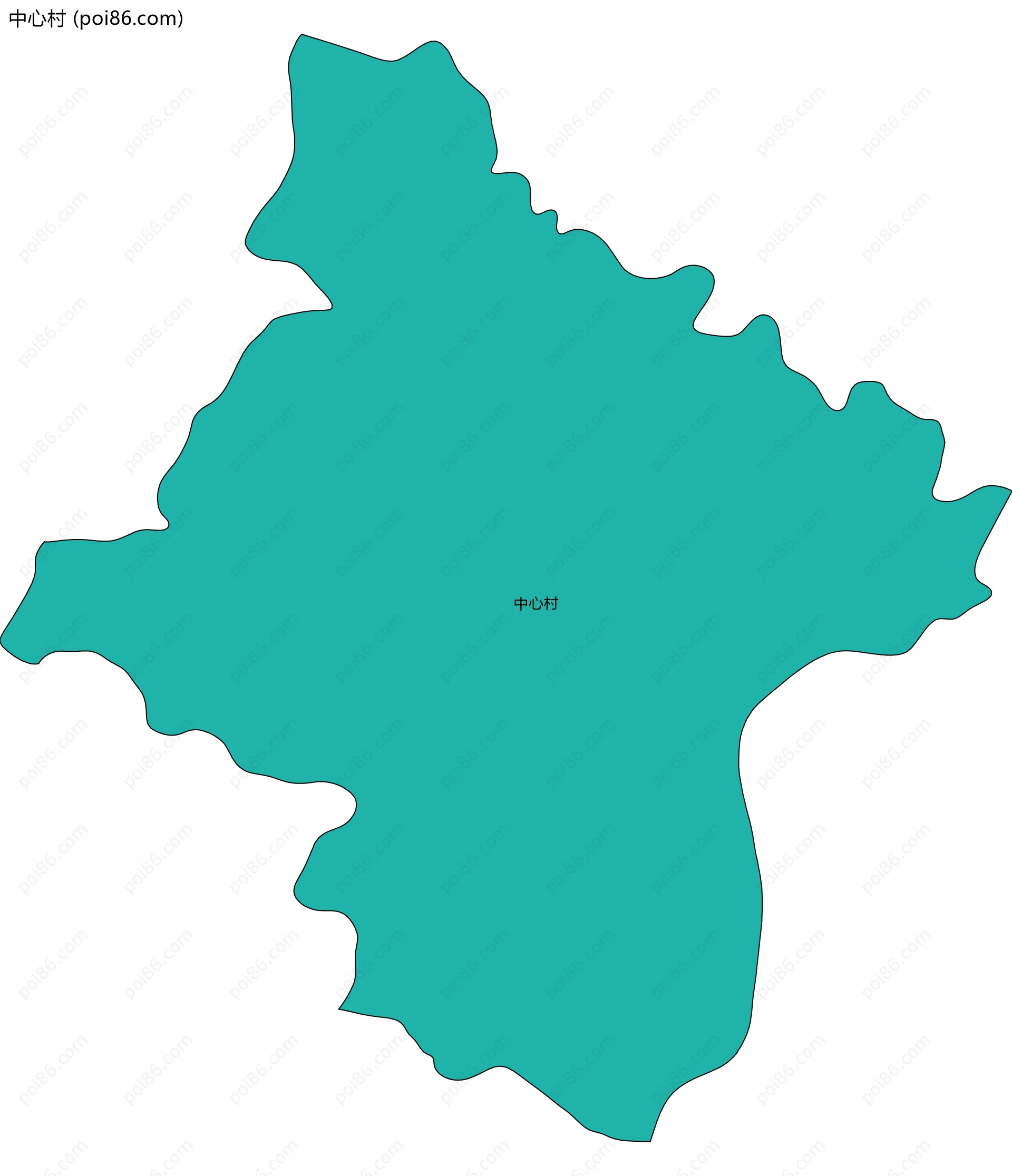 中心村边界地图