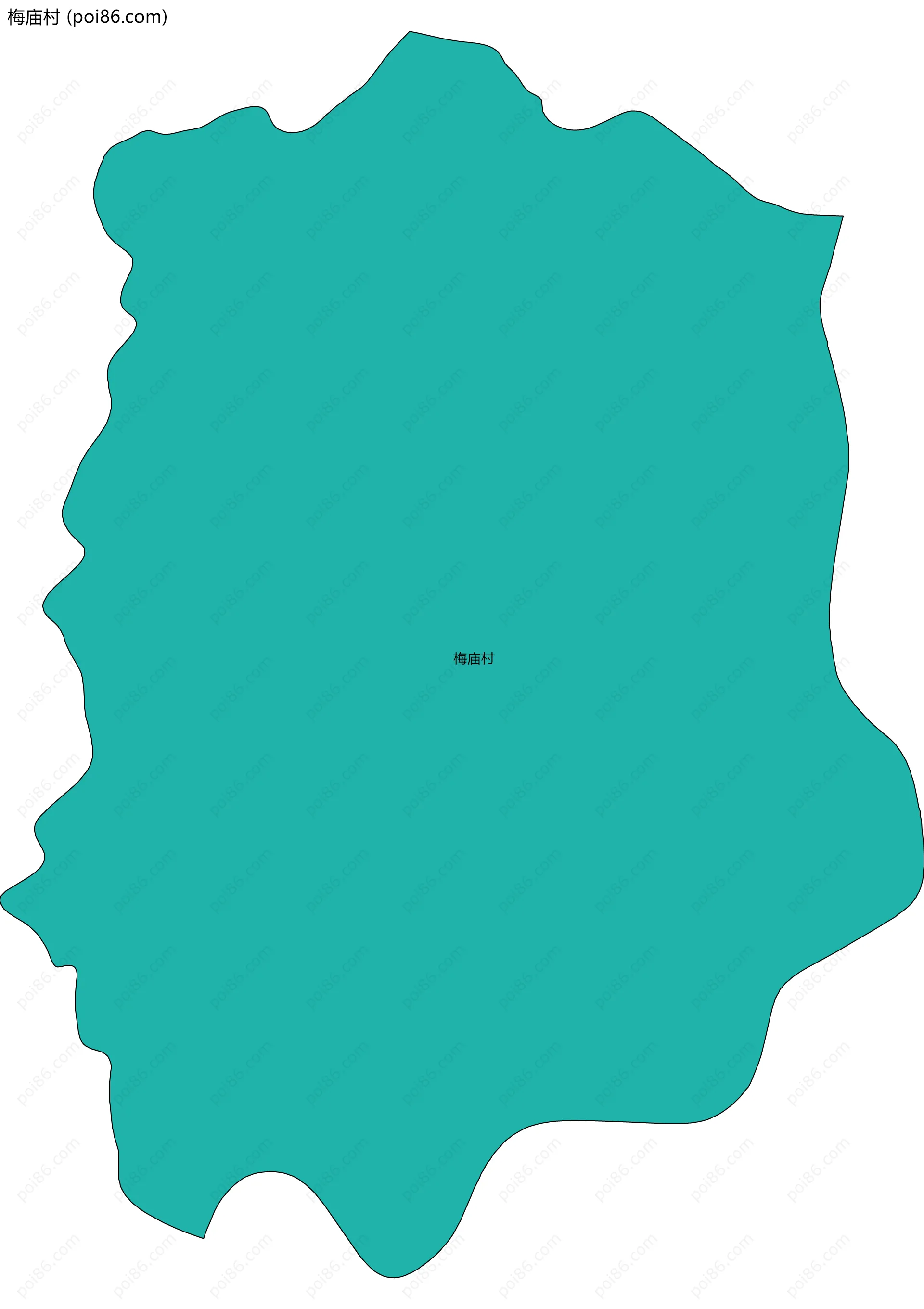 梅庙村边界地图