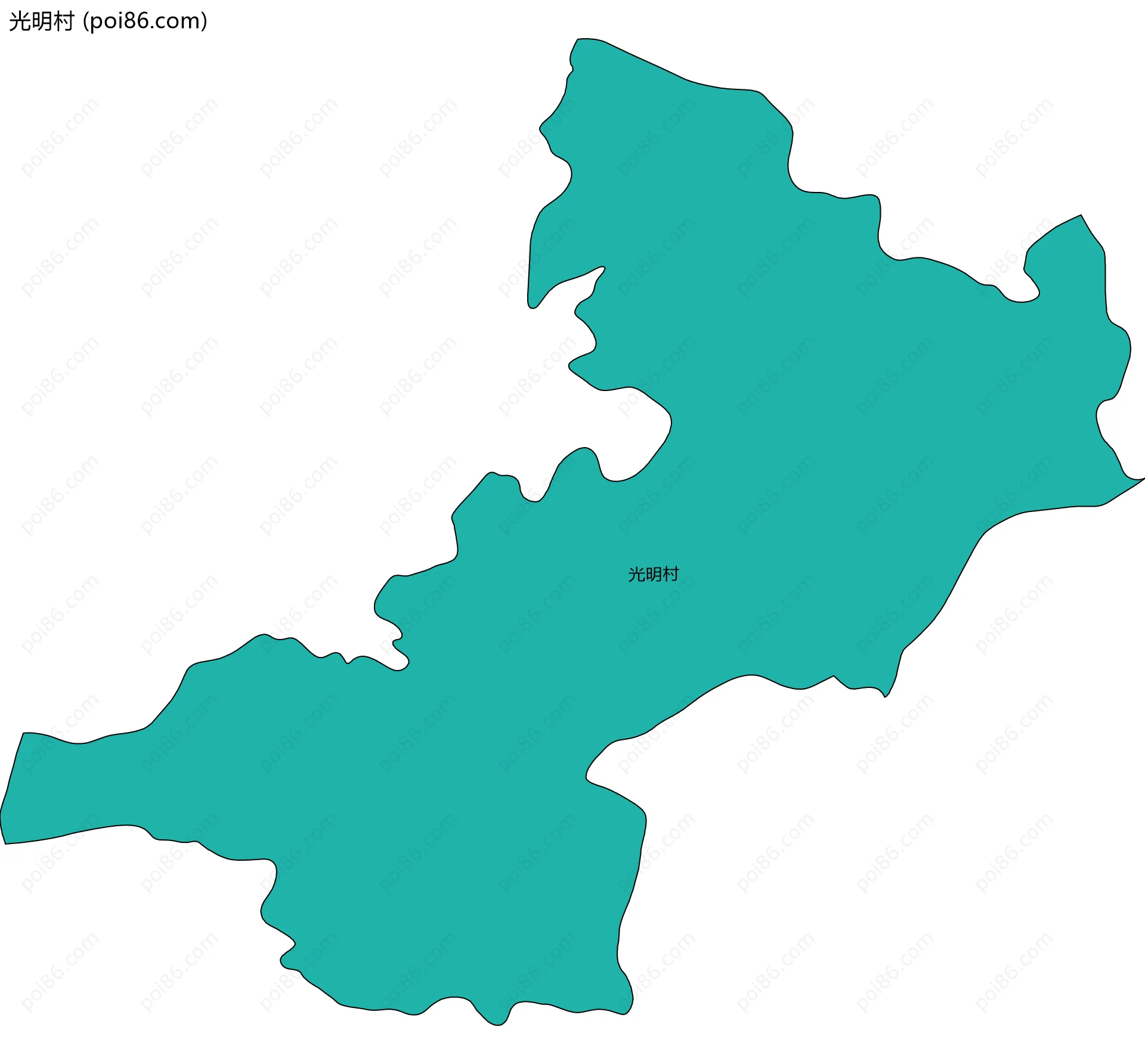 光明村边界地图