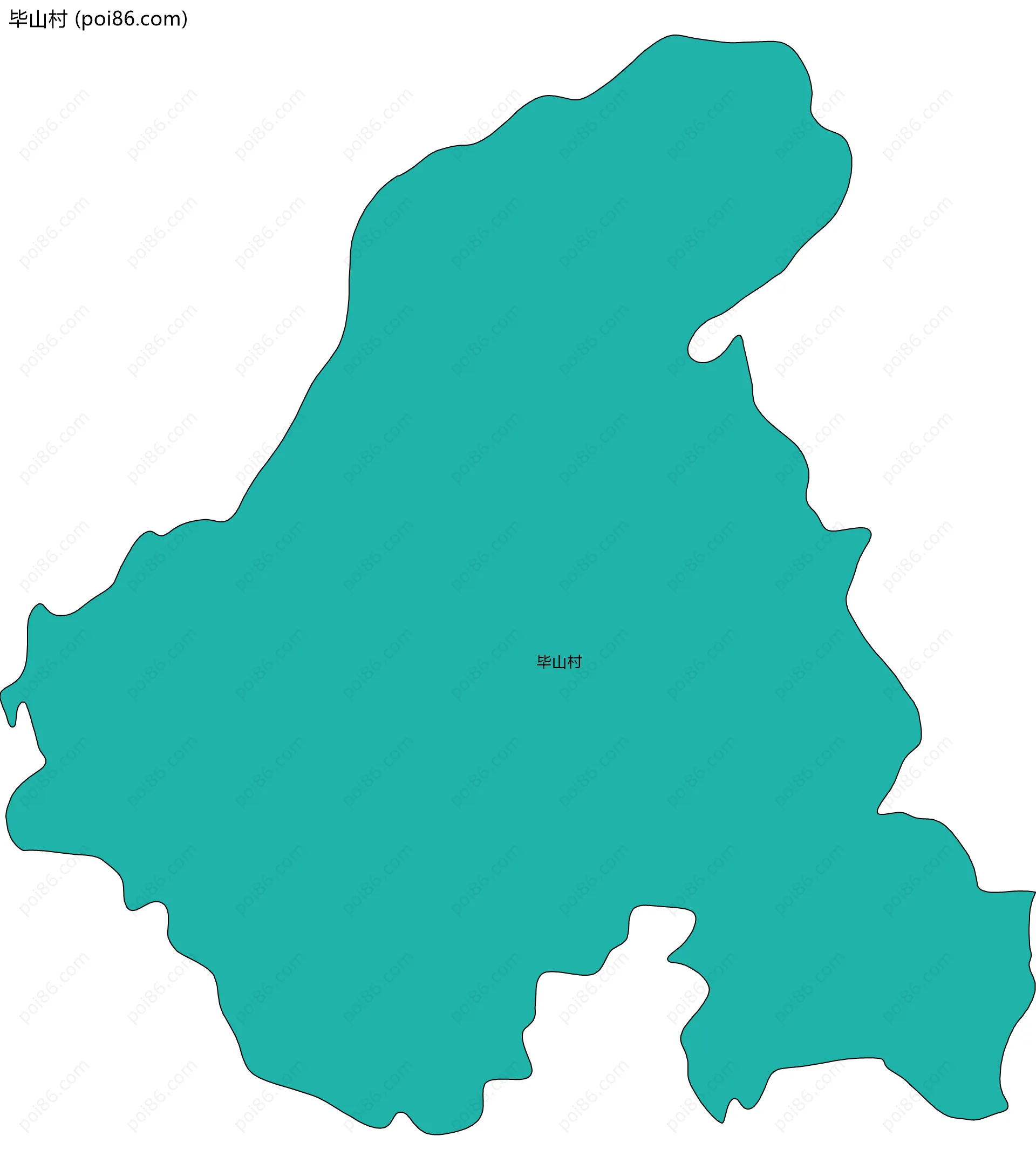 毕山村边界地图