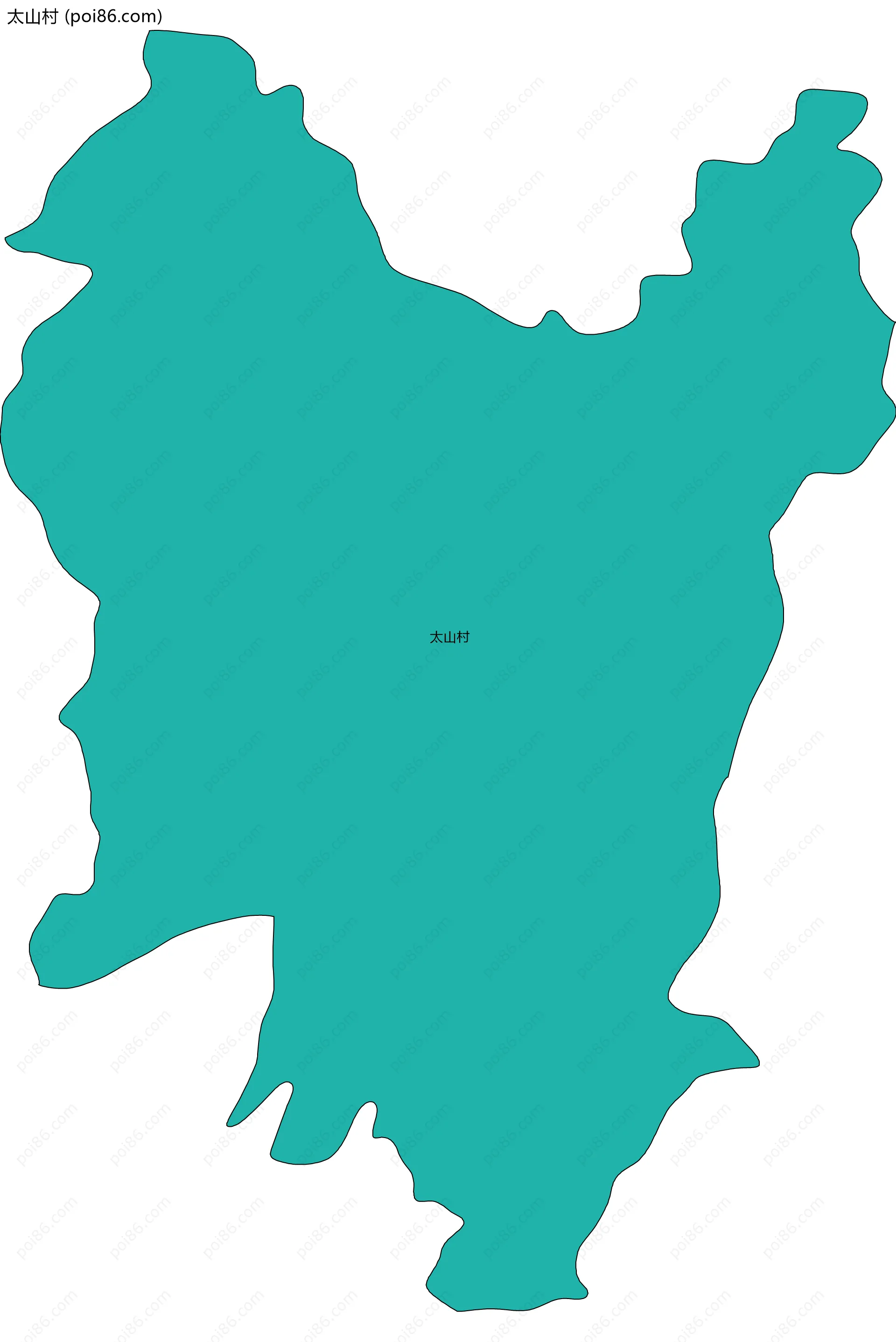 太山村边界地图