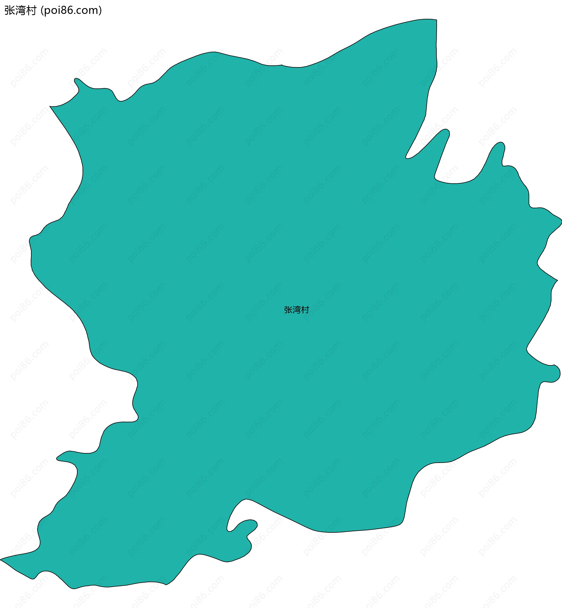 张湾村边界地图