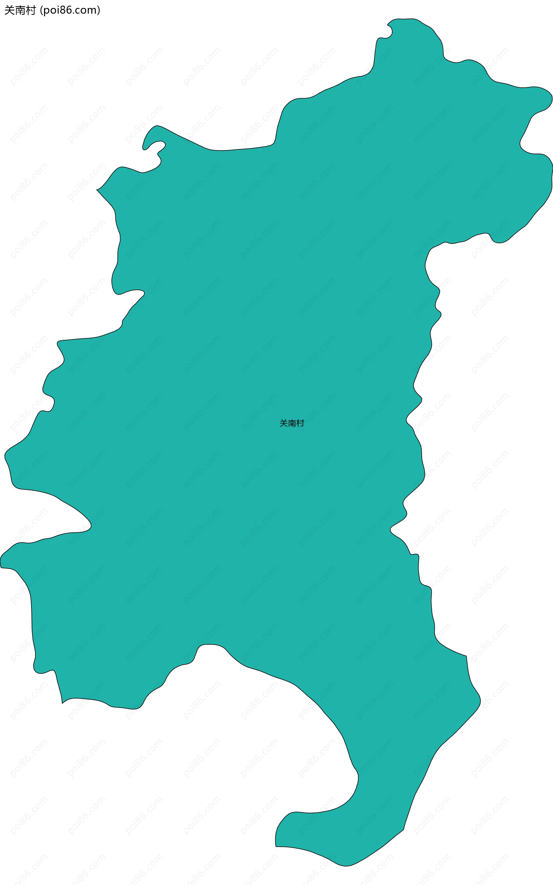 关南村边界地图