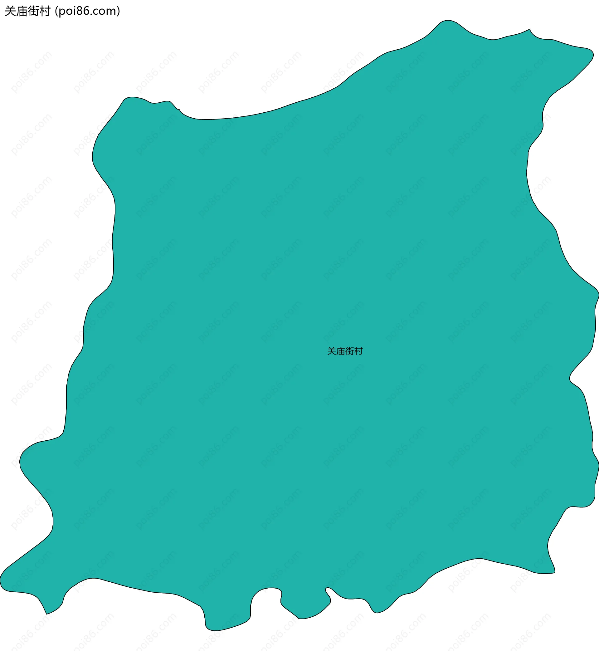 关庙街村边界地图