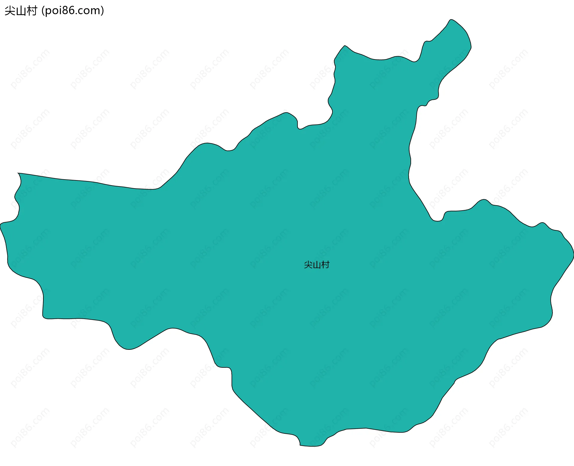 尖山村边界地图