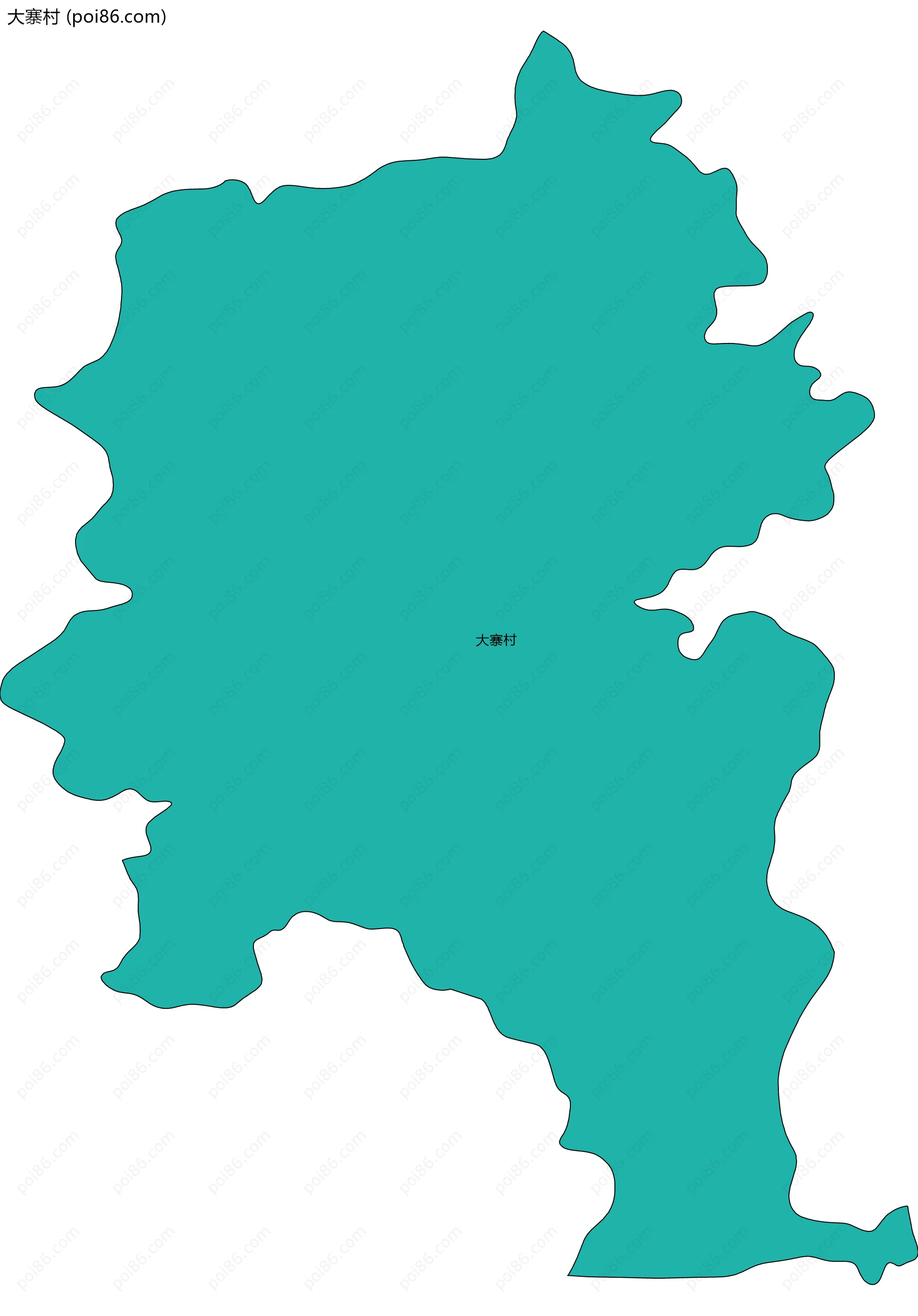 大寨村边界地图